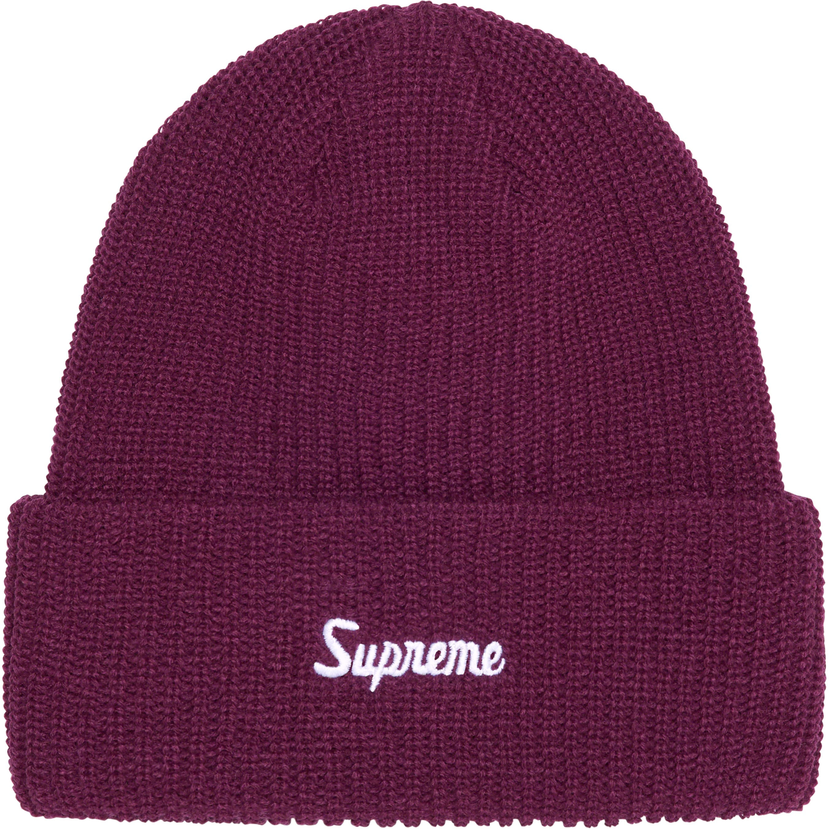 Supreme Loose Gauge Beanie Burgundy - Winter Knit Hat for Men & Women - Cozy & Stylish for Cold Weather, Outdoor Activities, and Street Fashion
