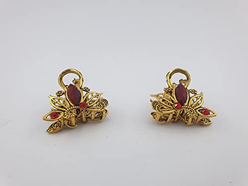Dhavesai - Stylish Metal Hair Clips for Women, Pack of 2 | Fashion Hair Clutchers & Claw Clips for Girls & Women | Perfect Hair Accessories Gift | Multicolor | Great for Parties, Weddings & Everyday Styling