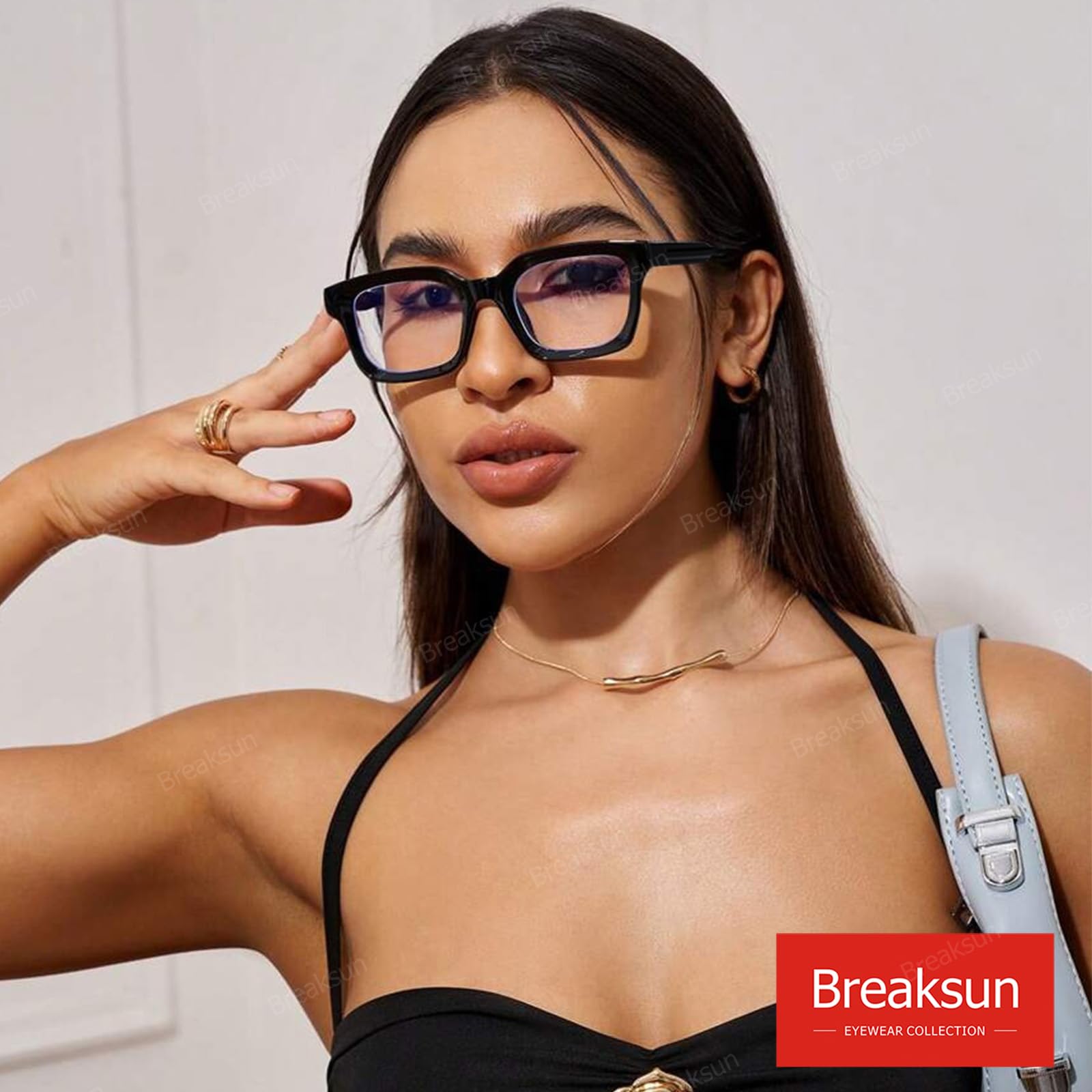 Stylish Square Glasses for Women & Men - Classic Anti Blue Light Clear Lens Frames | Perfect for Work, Gaming & Screen Time Protection
