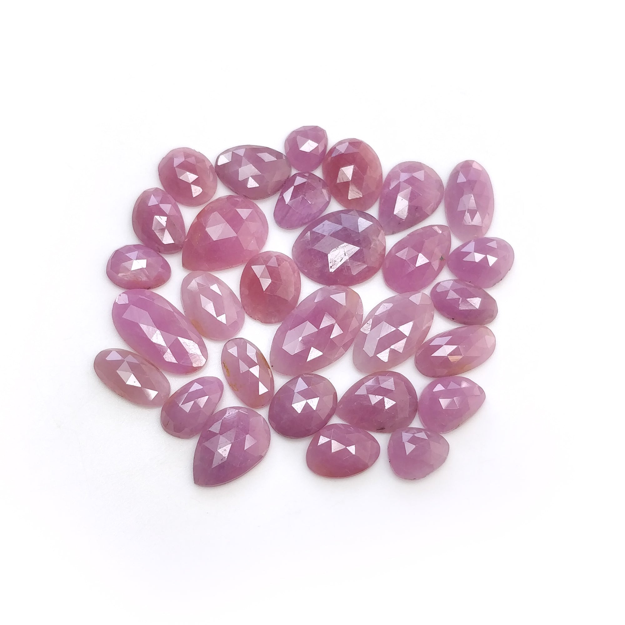 Natural Untreated Blue & Multi-Color Sapphire Gemstone Rose Cut Egg Shape Lot - Perfect for Jewelry Making, Engagement Rings & Healing Crystal Collections