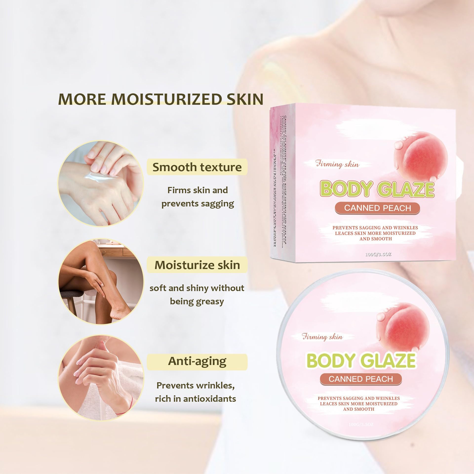 Body Glaze Donut Body Butter 3.5 oz - Deep Moisturizing Cream for Dry Skin | Hydrating & Nourishing Skincare for Women | Perfect for Daily Use, After Shower & Night Routine (D Set)