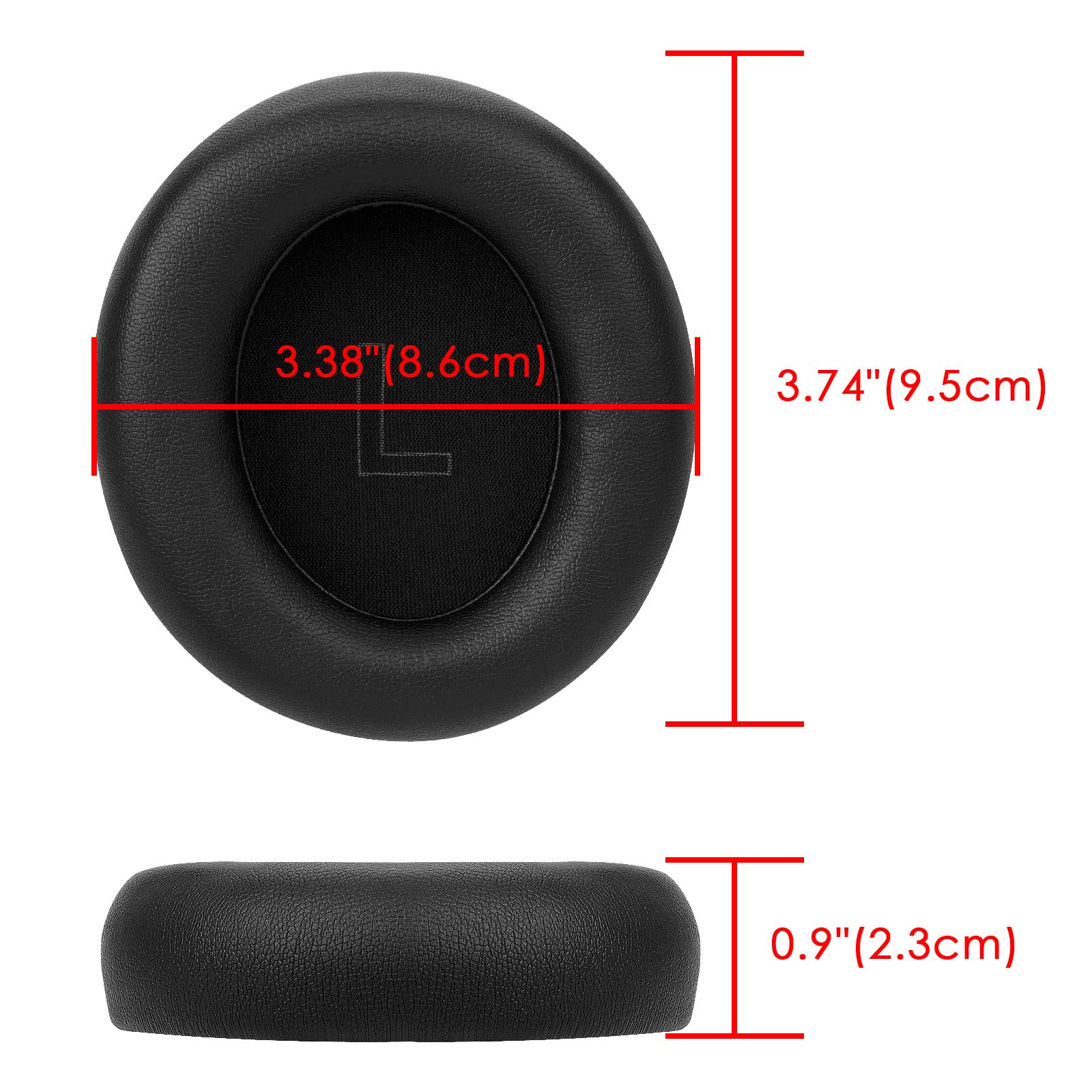 Anker Soundcore Life Q30/Q35 Replacement Ear Pads - Premium Protein Leather Ear Cushions & Headphone Earpads (Black) - Comfort Upgrade for Noise Cancelling Headphones - Perfect for Travel, Work & Gaming