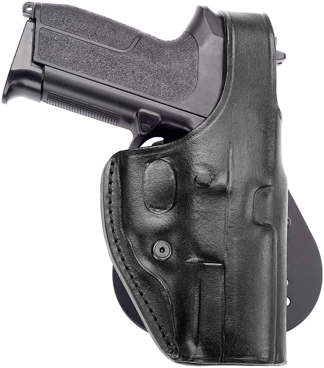 Stoeger STR 9 Compatible Paddle Holster with Thumb Break - Right/Left Hand Draw - Premium Leather IWB/OWB Gun Holster for Concealed Carry & Range Practice (Model 184)