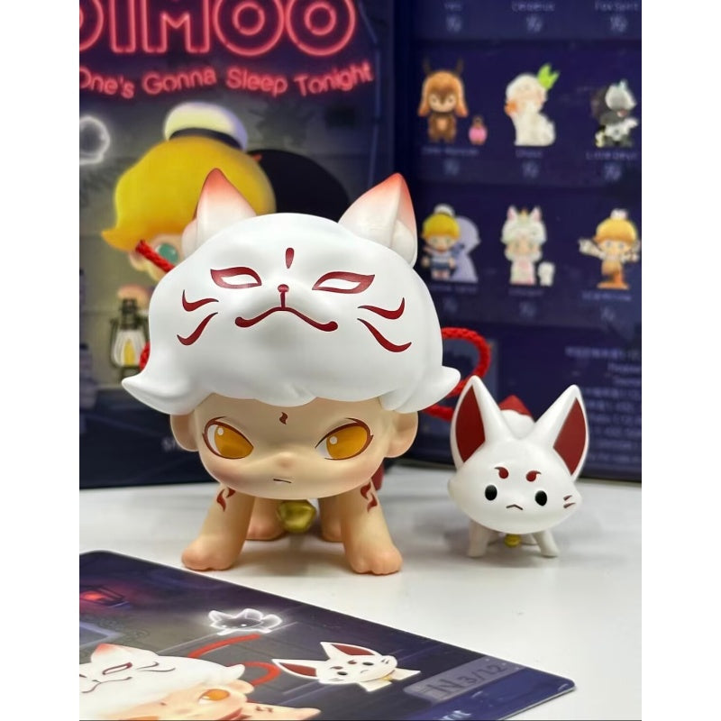 DIMOO No One's Gonna Sleep Tonight Series Fox Spirit Collectible Figure - Cute Anime Style Home Decor for Desk, Shelf & Gaming Room Display