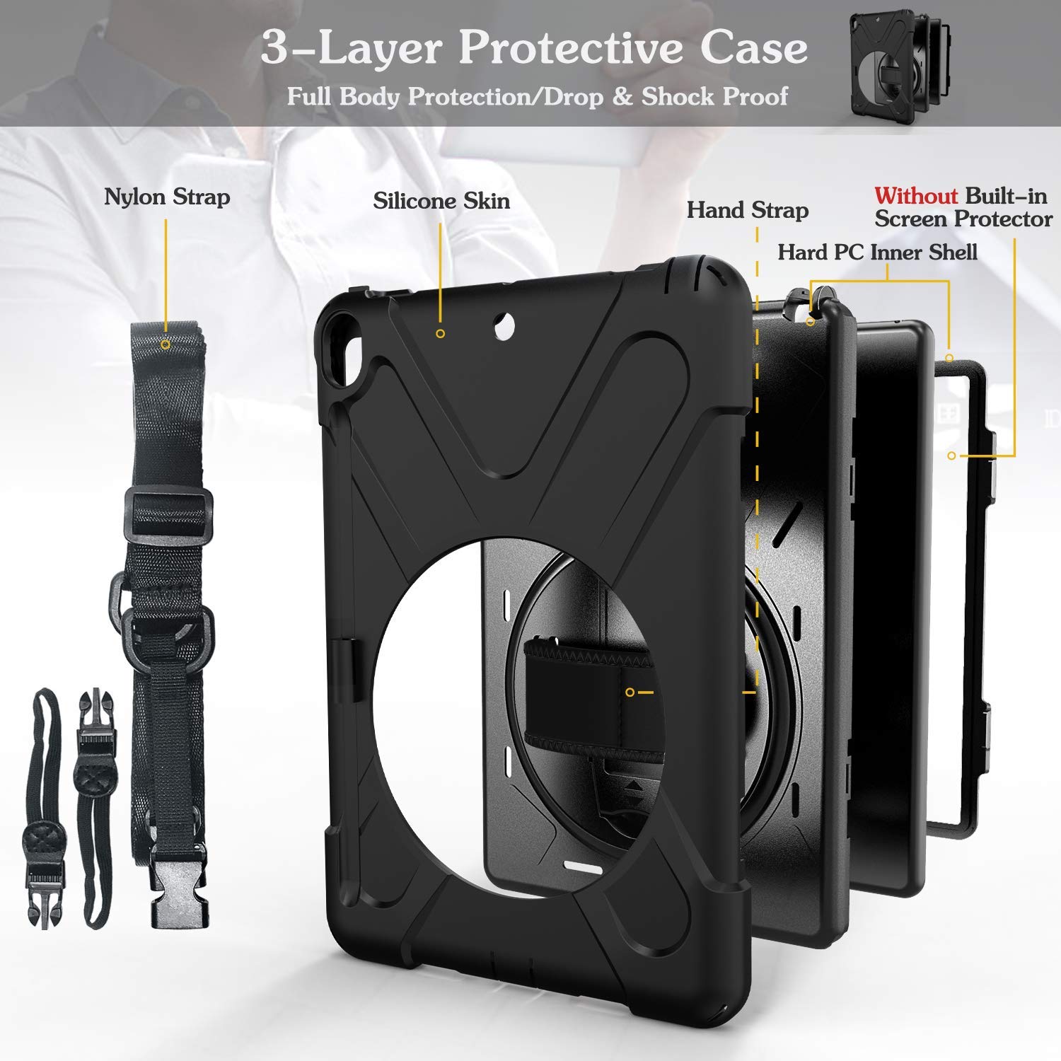Premium Heavy Duty Rugged Protective Case for iPad Air 3 10.5