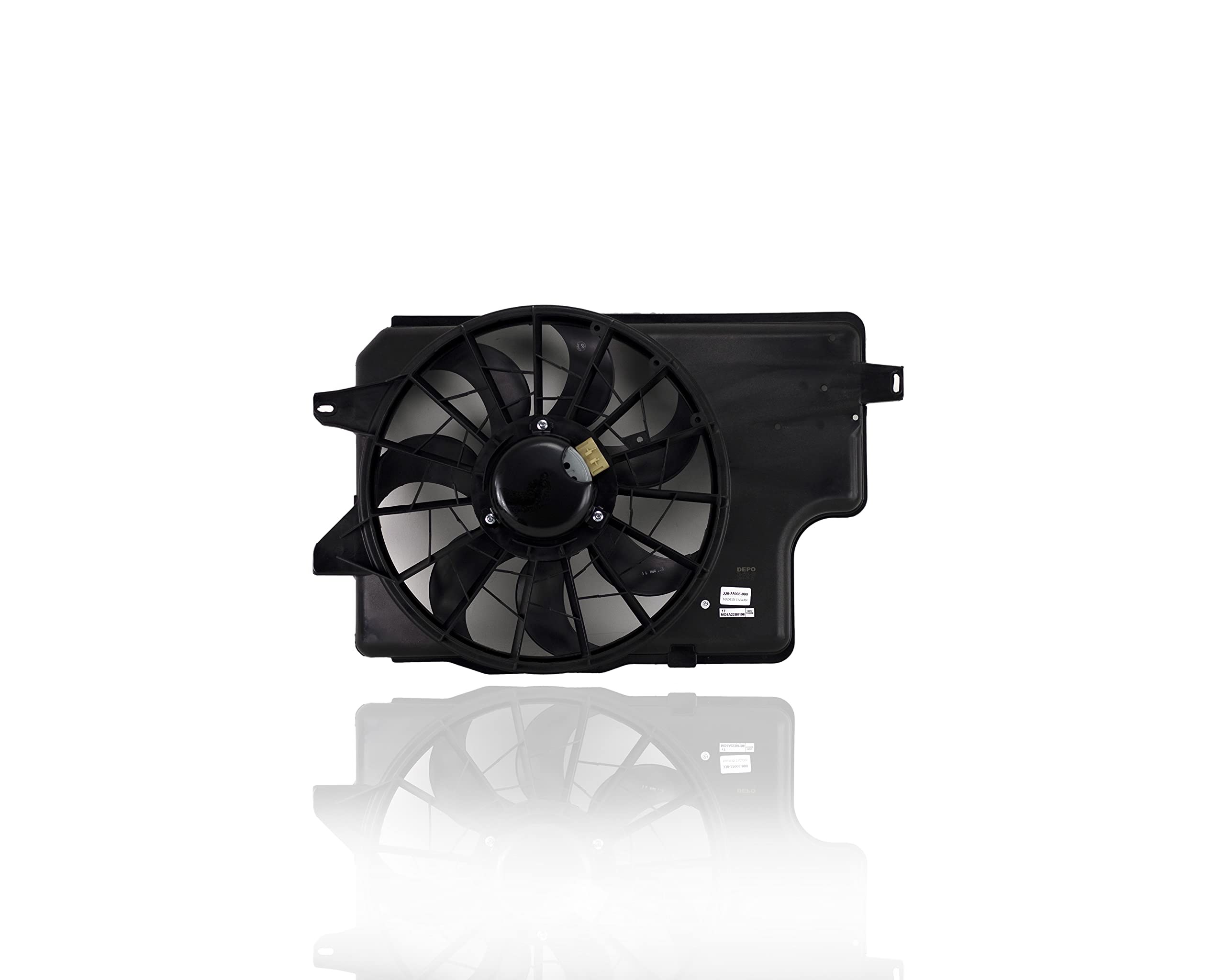 Replacement Dual Radiator and Condenser Fan Assembly for 1994-1996 Ford Mustang 3.8L V6 - Direct Fit Cooling System Upgrade - Perfect for Summer Driving and Engine Overheating Prevention