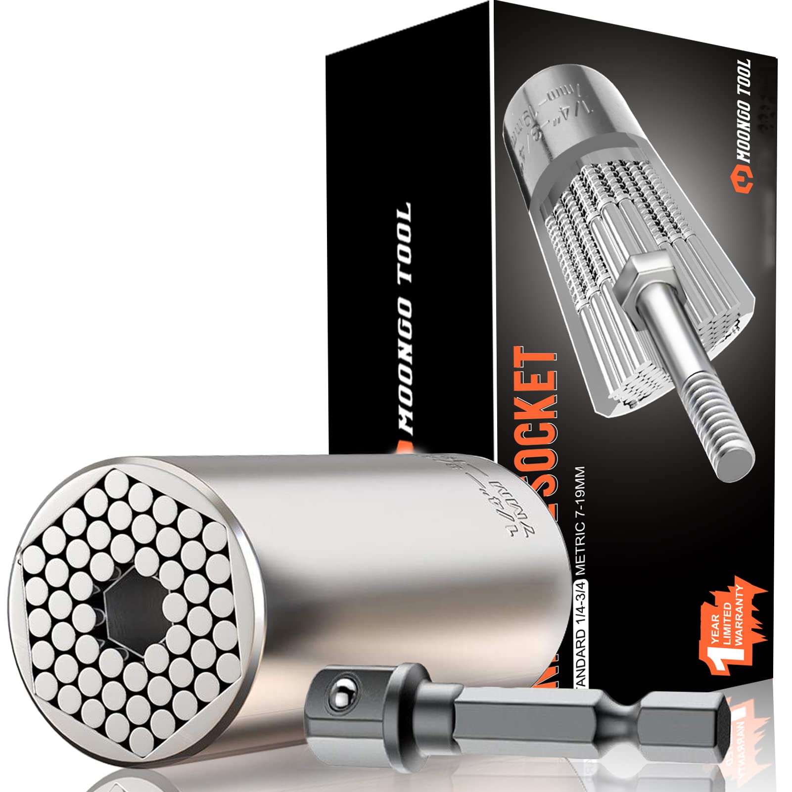 Universal Socket Wrench Set with Power Drill Adapter - 22-in-1 Multi-Tool for Men, Dad, Husband - Perfect Christmas, Birthday Gifts & Stocking Stuffers - Ideal for DIY Projects, Car Repairs, Home Maintenance