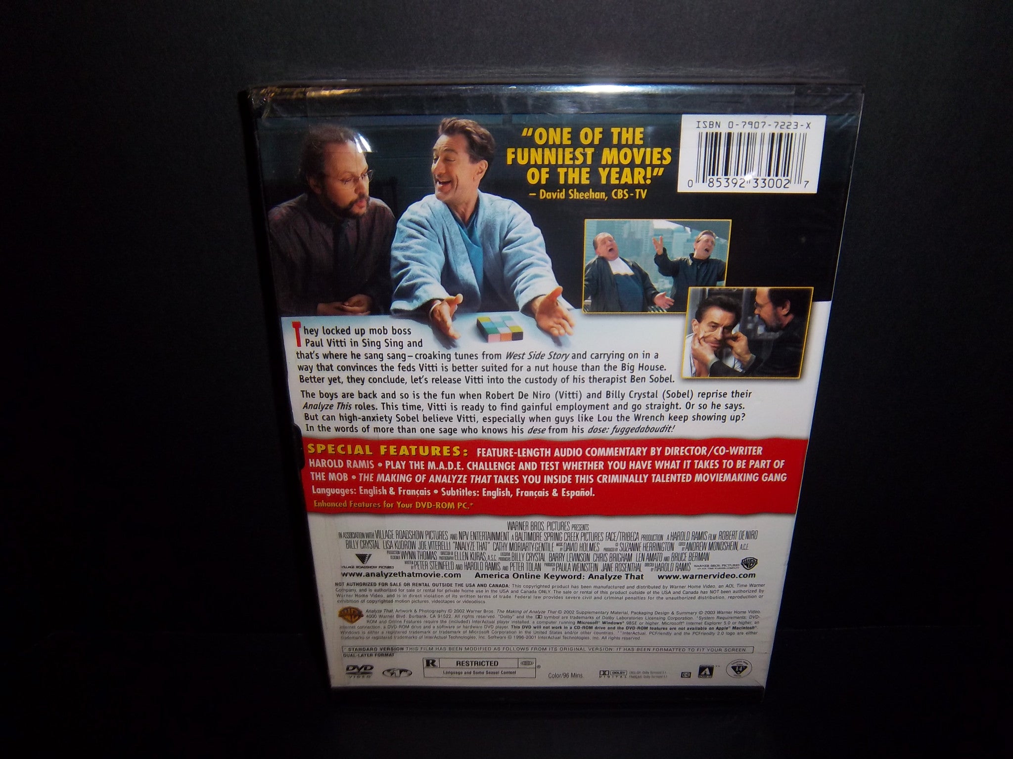 Analyze That DVD (Full Screen, Snap Case) - Starring Robert DeNiro & Billy Crystal - New Comedy Movie - Perfect for Movie Nights & Gifts