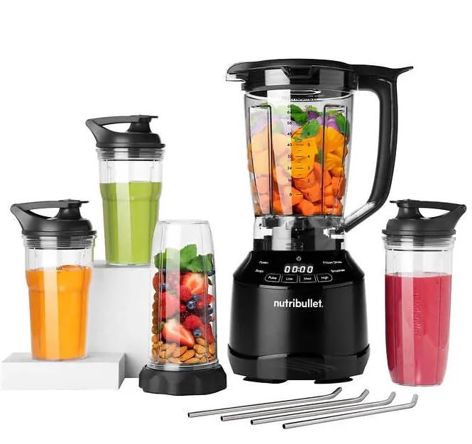 Nutribullet Digital Smart Touch 1500W High-Speed Blender with Single-Serve Cups - Large Capacity for Smoothies, Protein Shakes & Meal Prep - Perfect for Kitchen, Gym & Healthy Lifestyle