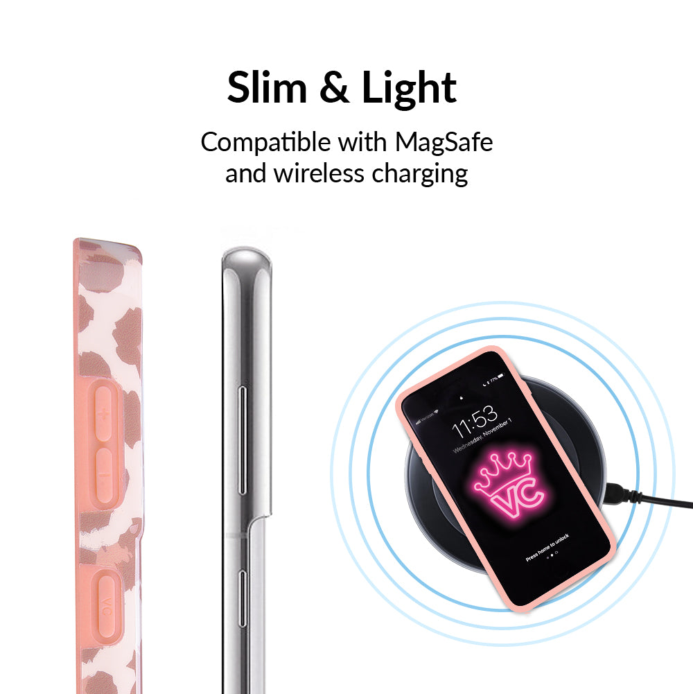 Samsung Galaxy Phone Case - Blush Leopard Print Protective Cover for Samsung S21/S20/S10/Note 20 - Stylish & Durable Slim Fit Case for Everyday Use & Travel