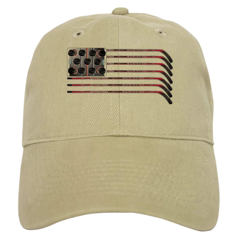 US Hockey Flag Baseball Cap - Sporty & Patriotic for Fans
