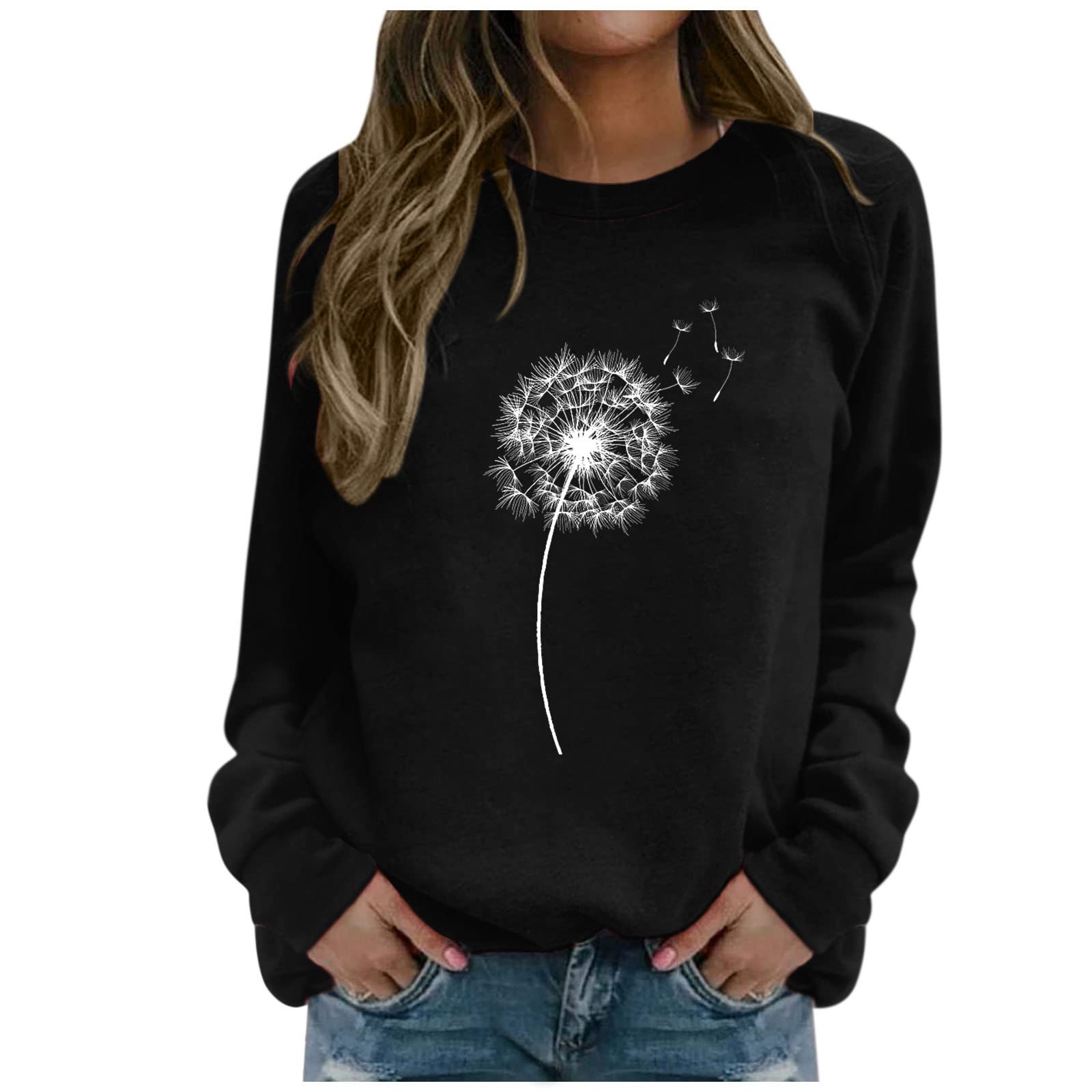 Plus Size Women's Hoodies - Stylish Plant Print Long Sleeve Snap Down Sweatshirt & Blouse | Casual Wear, Outdoor Activities, Lounge Comfort