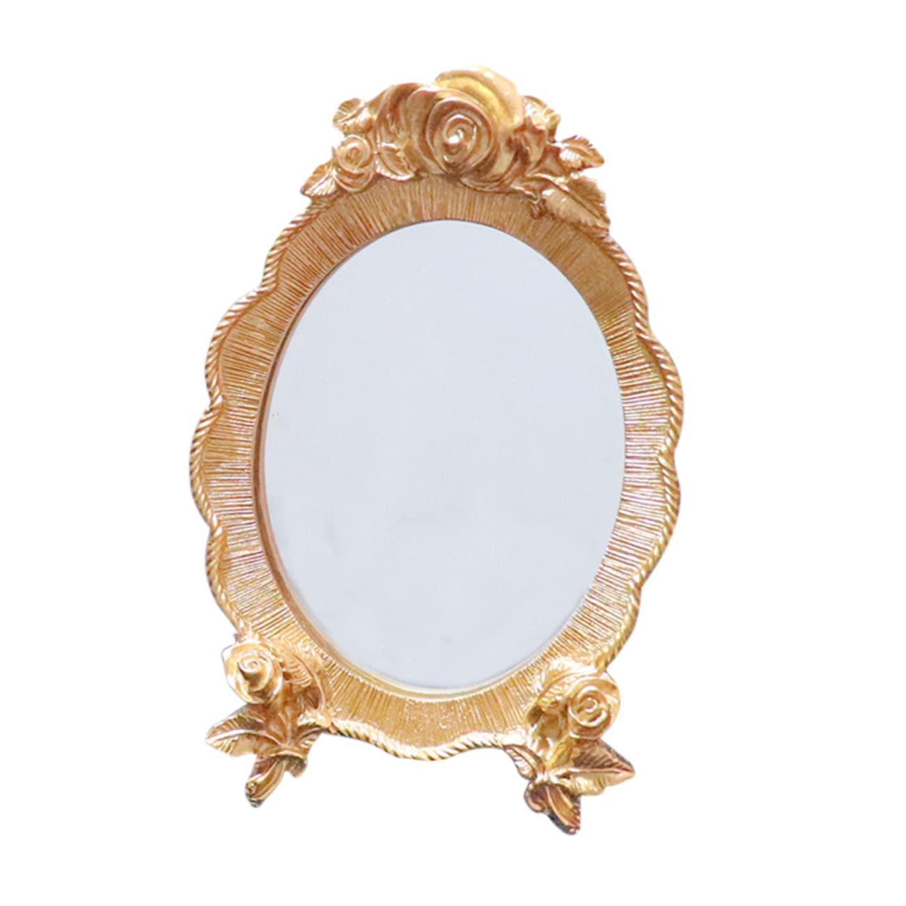 Vintage HD Standing Makeup Mirror - Compact Lightweight Desktop Vanity Mirror for Home, Salon & Travel | Perfect for Makeup Application, Skincare & Hair Styling