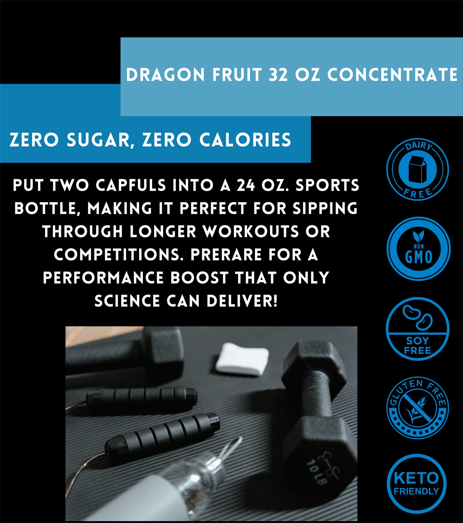 NanoHydr8 Workout Energy Drink - Fast Hydration & Electrolyte Recovery with Nanotechnology | 32oz Dragon Fruit Flavored Sports Drink Concentrate | Perfect for Gym, Running & Post-Workout Recovery
