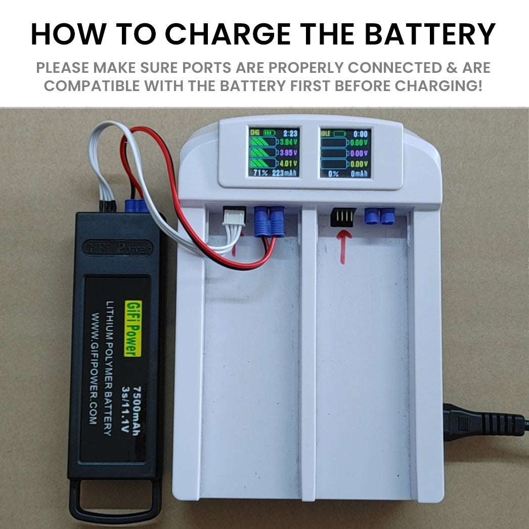 GIFI 3S 11.1V 5400mAh Lithium Polymer Replacement Battery for Yuneec Q500 Q500+ Q500+ PRO 4K Drone - Long Flight Time Battery for Aerial Photography & Videography