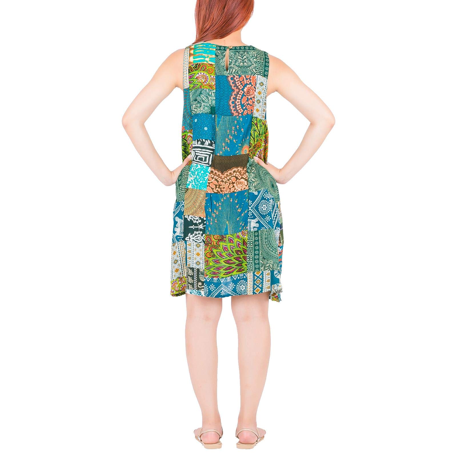LOFBAZ Women's Sleeveless Summer Dress - Casual Beach Sundress for Vacation, Pool Party & Outdoor Activities