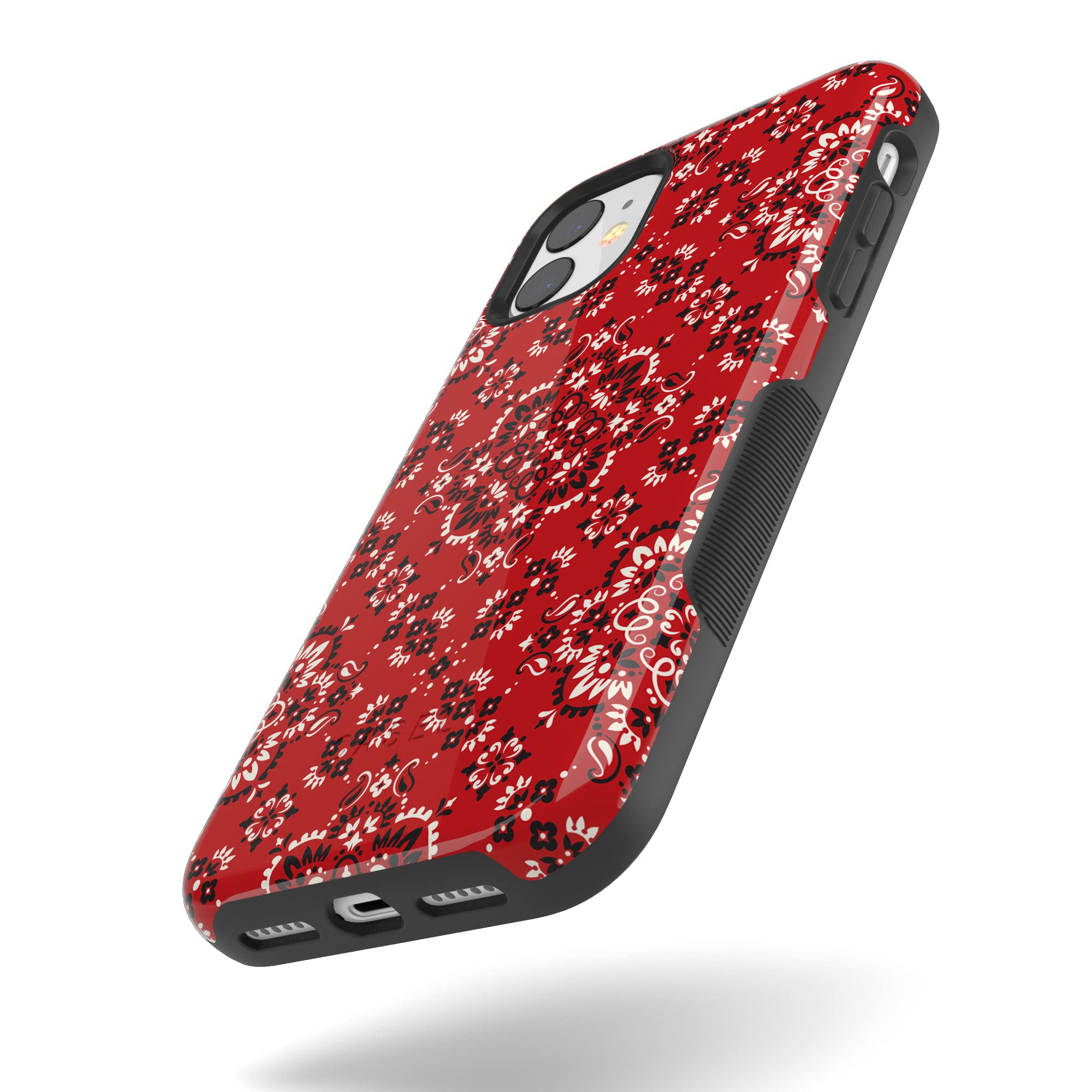 Casely iPhone 11 Case with Red Bandana Print - Stylish Protective Cover for iPhone 11 - Perfect for Music Lovers & Concert Goers