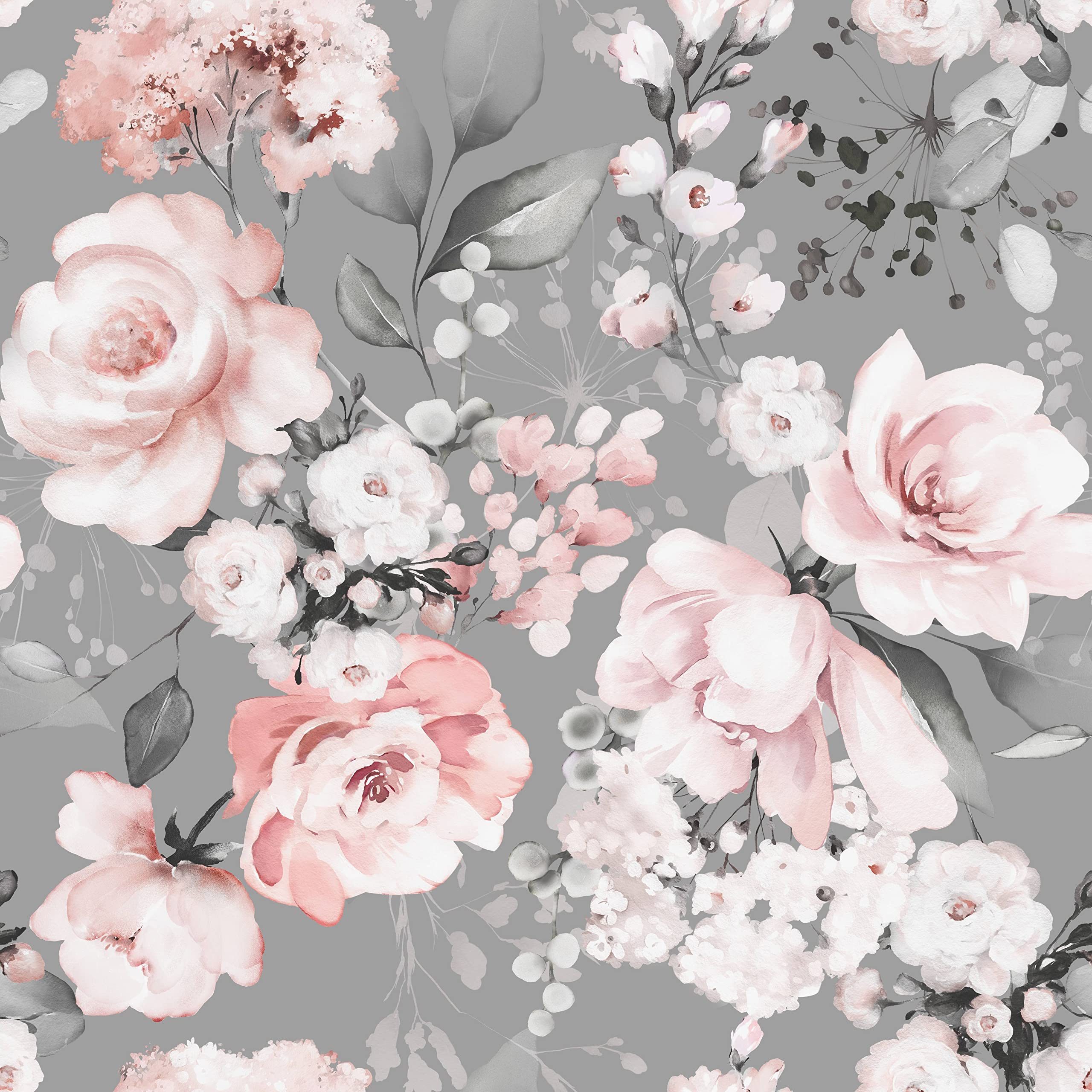 Vintage Rose Floral Peel and Stick Wallpaper - Self-Adhesive Contact Paper for Bedroom, Cabinet & Walls - 17.71