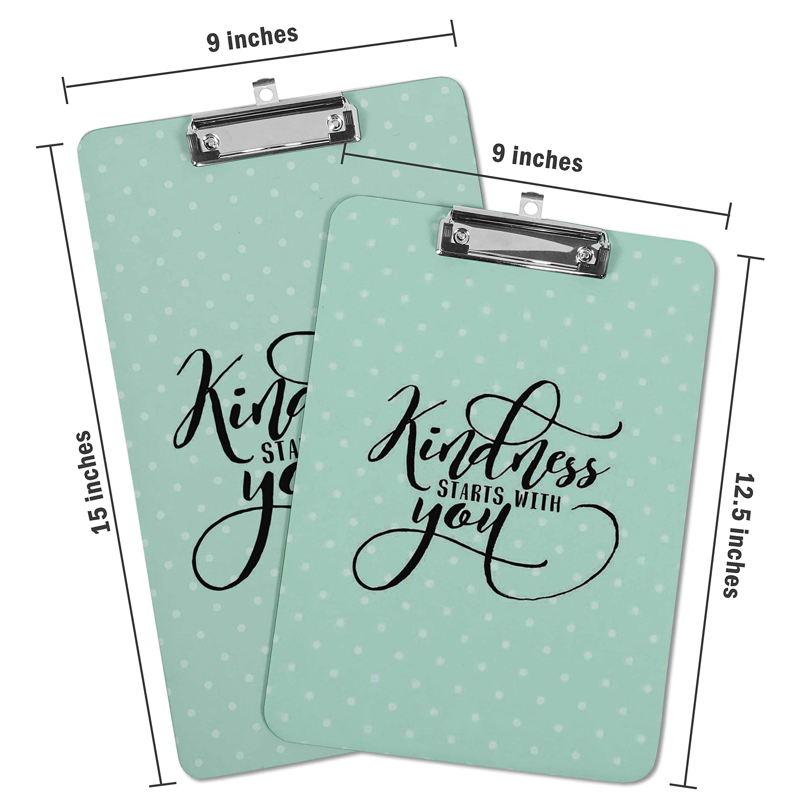 Double Sided Dry Erase Clipboard 9x12.5 - Free Marker & Duster for Office & School