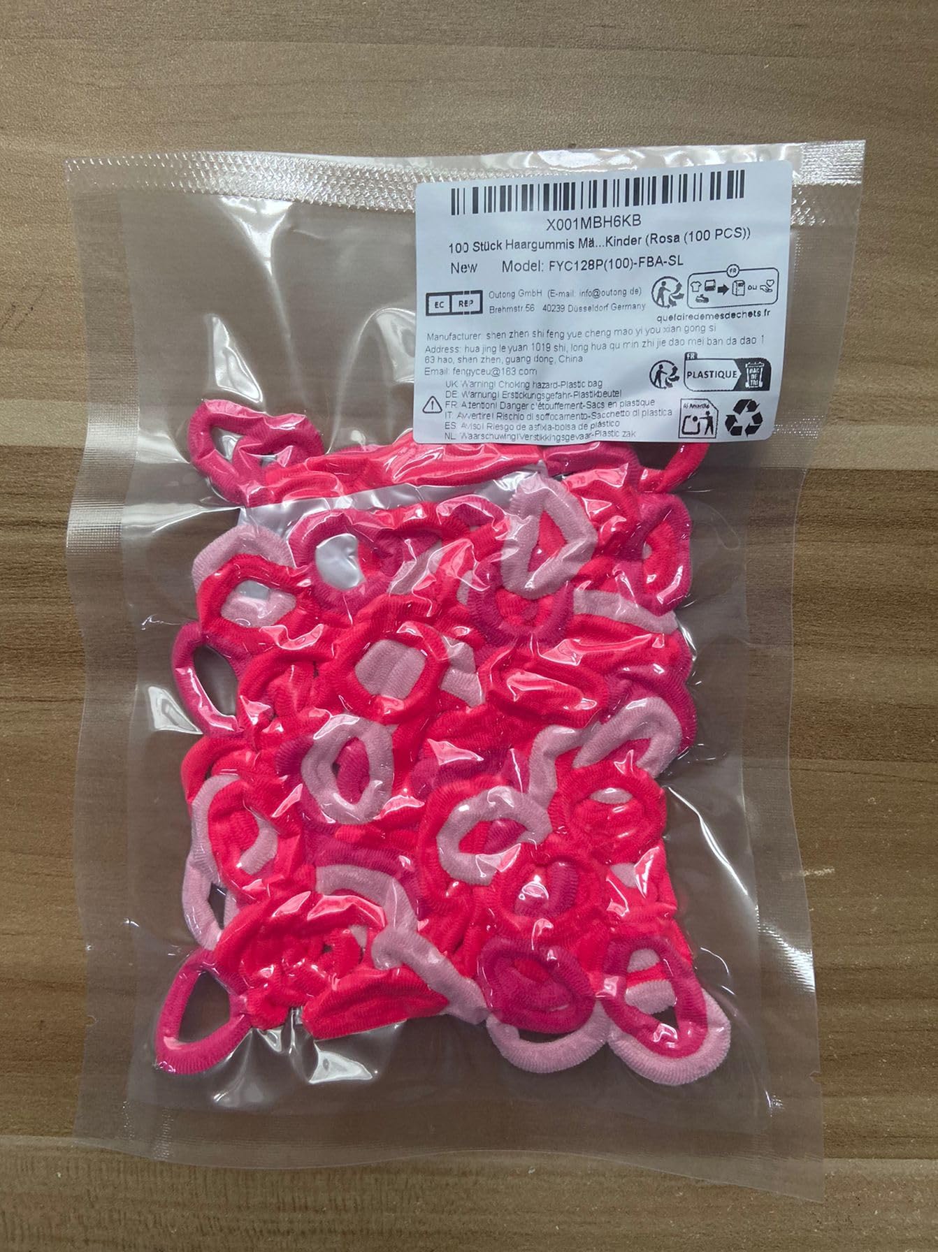 100pcs Soft Pink Baby Hair Bands for Toddlers & Girls - Gentle Elastic Hair Ties & Ponytail Holders for Everyday Use, School & Special Occasions