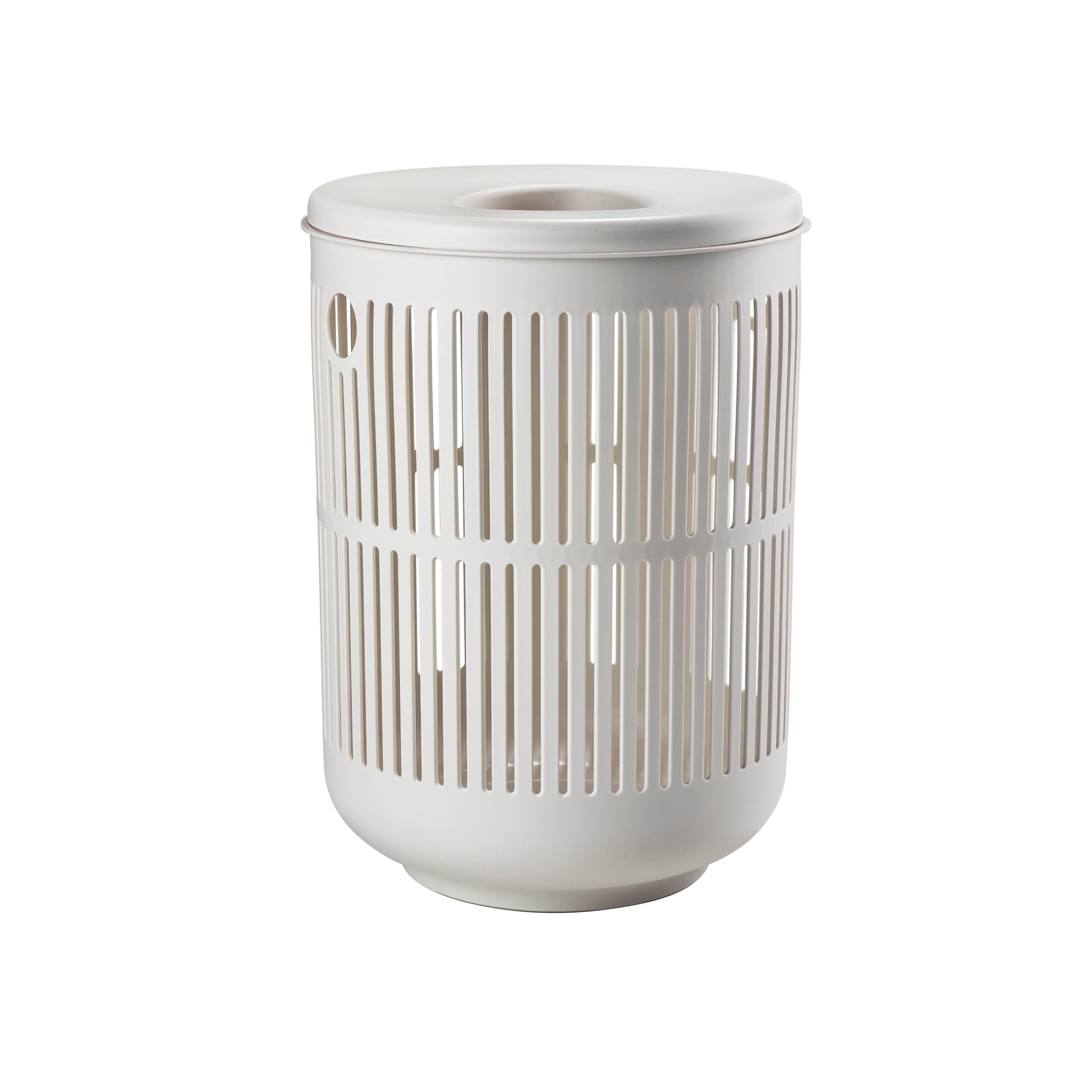 ZONE DENMARK Ume 60L Laundry Basket with Lid in Soft Grey - Perfect for Bedroom, Bathroom & Closet Organization