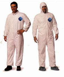 Lakeland Dupont Tyvek Coveralls with Front Zipper - Disposable Protective Suit, Size 4XL (25 per Case) - Ideal for Construction, Painting, Hazardous Material Handling & Industrial Work