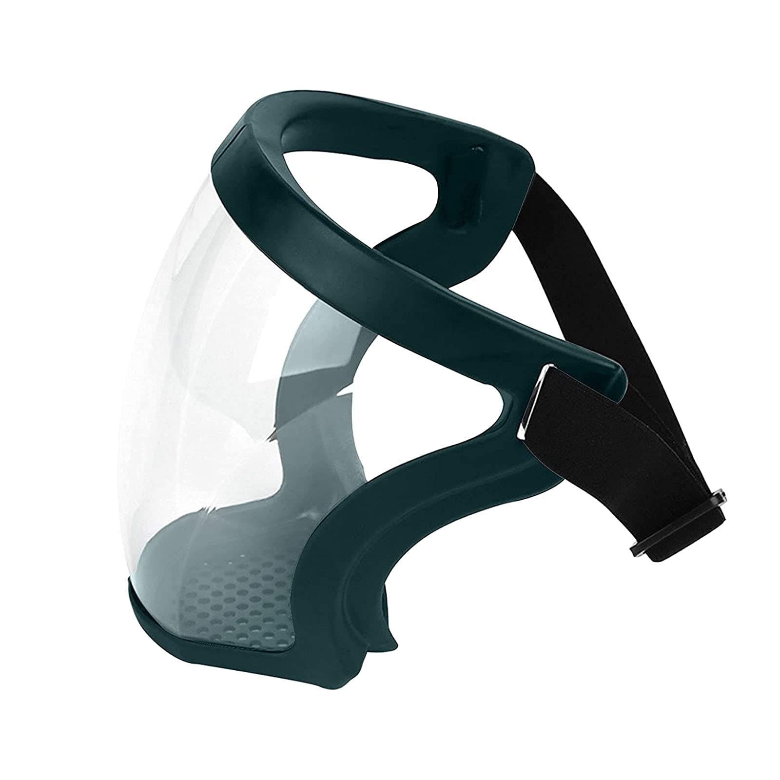 XYZCUP Anti-Saliva Full Face Shield - Windproof, Sandproof & Splashproof Clear Mask with Anti-Fog Technology - Comfortable & Breathable for Outdoor Activities (Black) - Perfect for Cycling, Running, Construction Work and Dusty Environments
