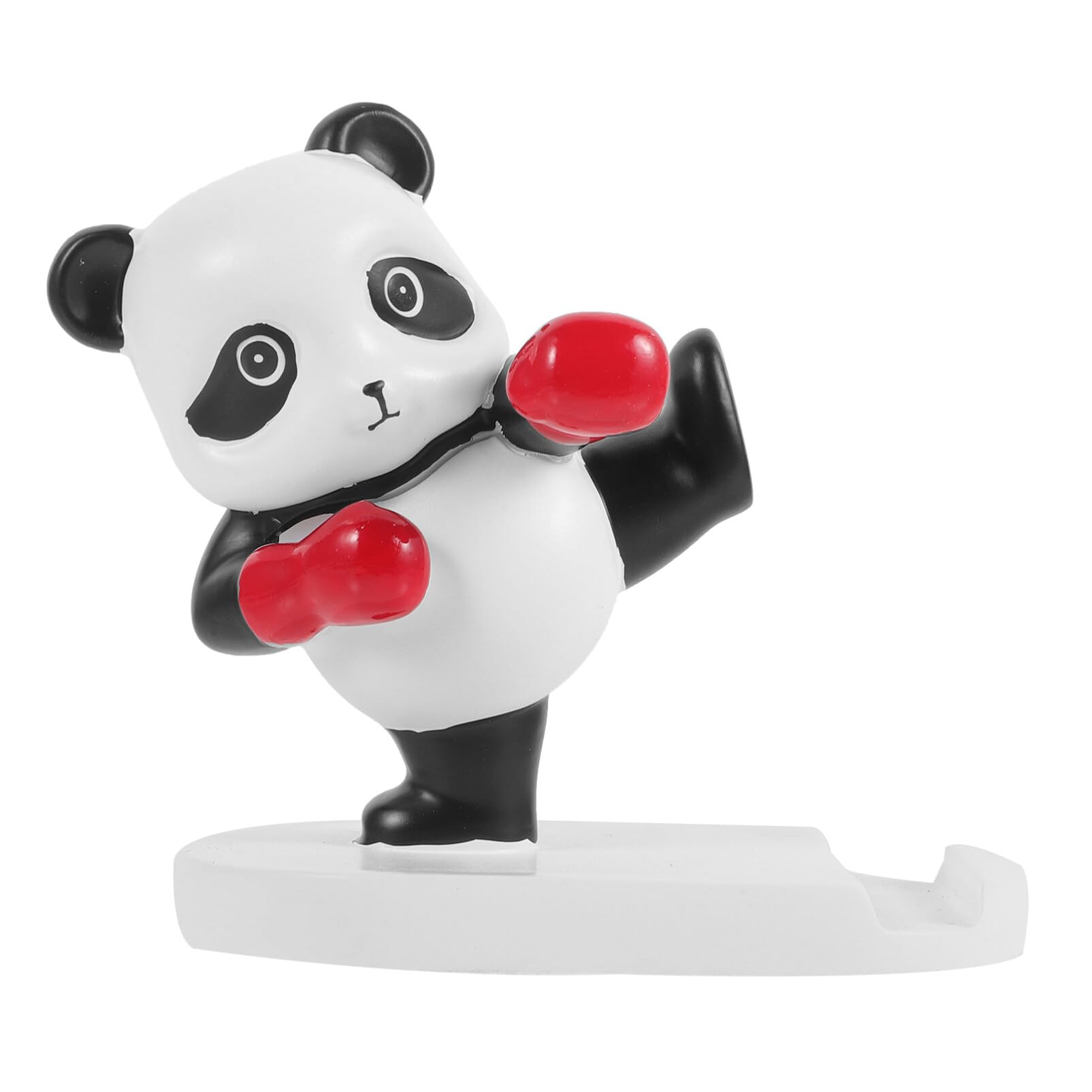 BESPORTBLE Cute Panda Phone Stand - Adjustable Resin Cell Phone Holder for Desk, Office & Home Use | Perfect Gift for Girls & Animal Lovers | Compatible with All Smartphones (Black & White)