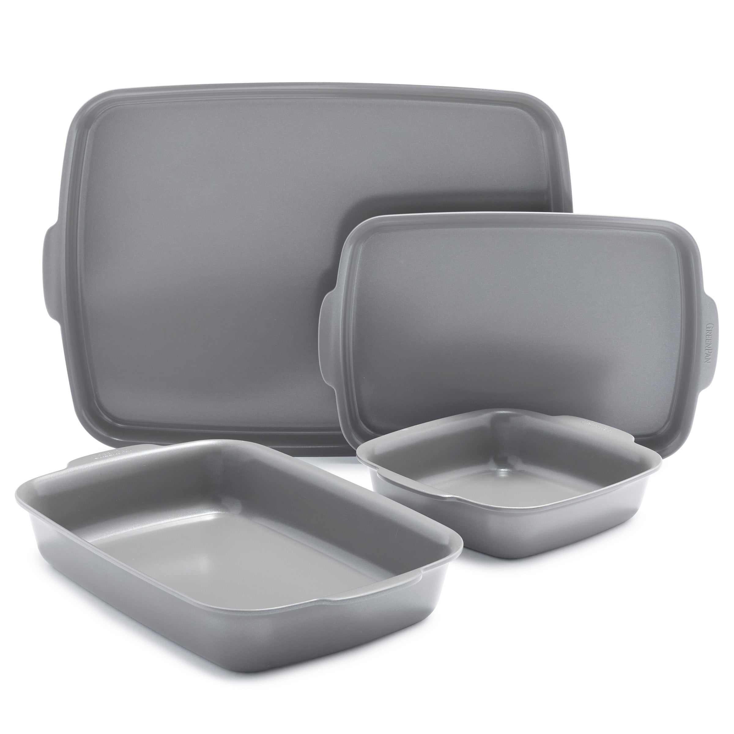Premiere Ovenware Ceramic Nonstick 4-Piece Baking Set - Perfect for Casseroles, Roasting, and Serving Dishes
