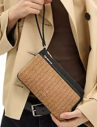 Coach Double Zip Wallet for Women | Genuine Leather Crossbody Wallet with RFID Protection | Perfect for Travel, Shopping & Everyday Use