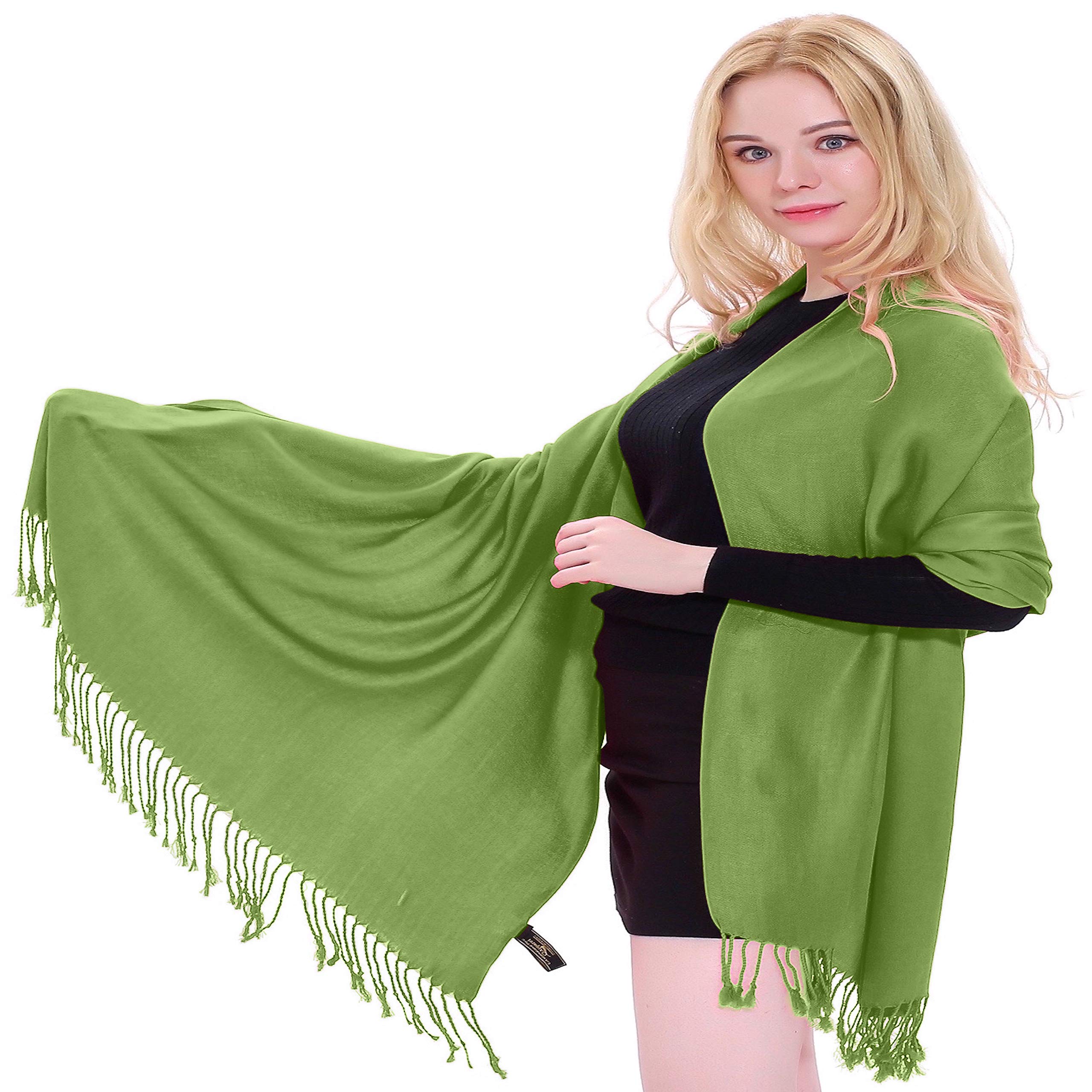 Premium Solid Color Nepalese Pashmina Shawl Scarf - Soft Cashmere Wrap Stole for Women, Head Scarf & Fashionable Throw - Perfect for Winter, Weddings & Gift Giving