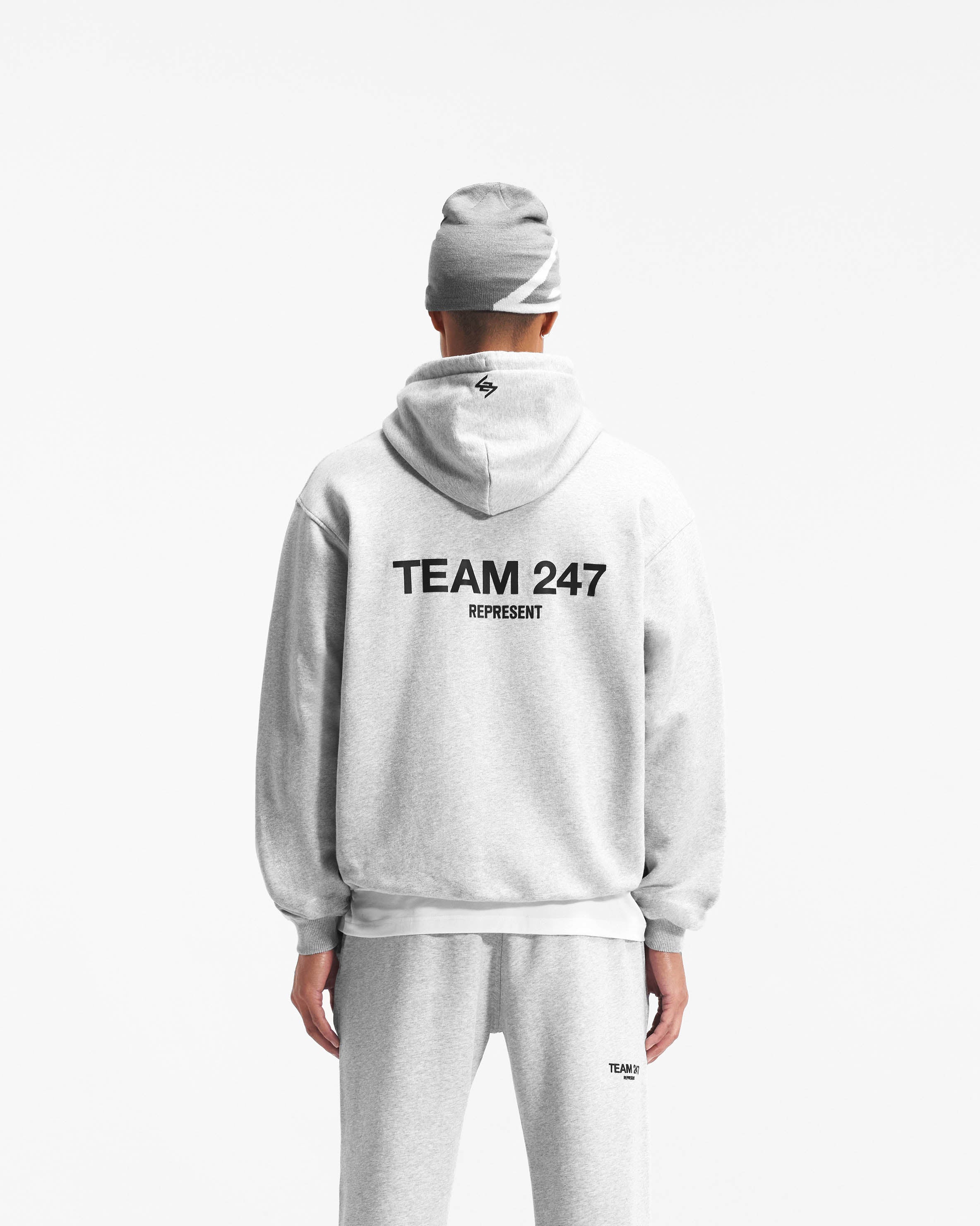Team 247 Oversized Hoodie - Ash Grey | Cozy Unisex Pullover Sweatshirt | Perfect for Lounge Wear, Street Style & Cold Weather Outfits
