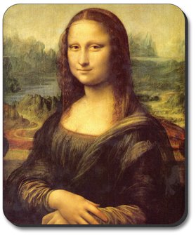Mona Lisa Art Plate Mouse Pad - Non-Slip Desk Mat for Computer, Gaming & Office Use - Perfect Gift for Art Lovers & Home Decor