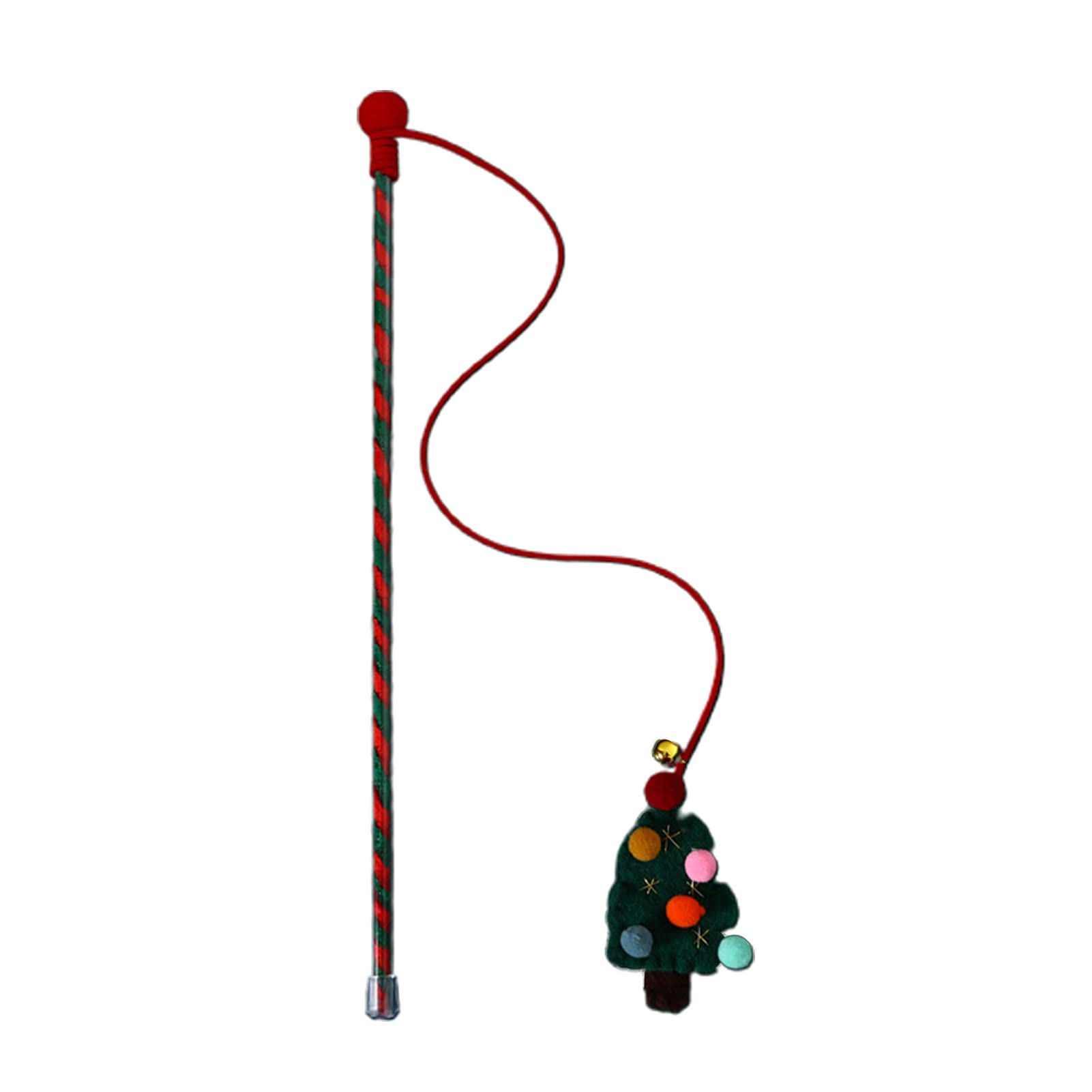 Premium Cat Wand Toy with Pompom Teaser - Durable & Handcrafted for Kittens - Interactive Play for Indoor Cats - Perfect for Exercise & Bonding with Your Feline Friend