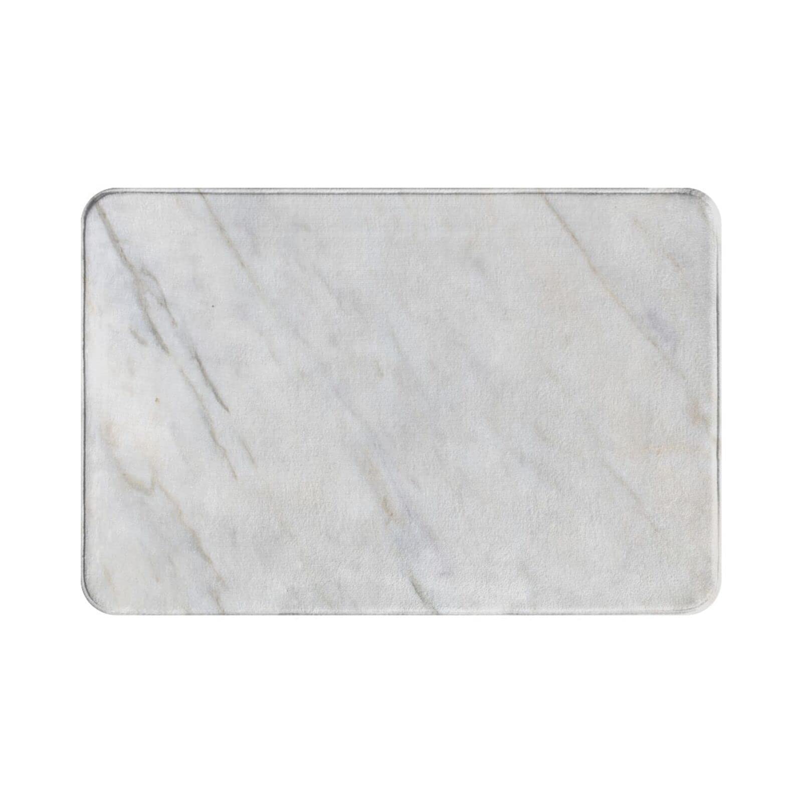 Premium Non-Slip Microfiber Bath Mat - Marble Texture Absorbent Washable Bathroom Rug (15.7