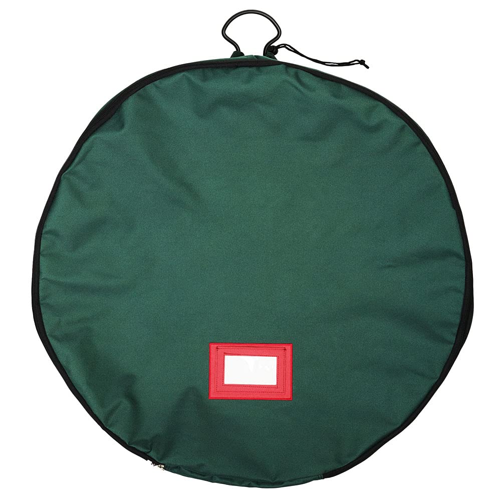 60 Inch Christmas Wreath Storage Bag - Large Holiday Wreath Organizer for 60-Inch Decorations | Hanging Hook Design Protects Wire Frames from Sagging & Damage | Perfect for Seasonal Decoration Storage & Home Organization