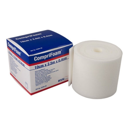 Comprifoam Foam Bandage Wound Dressing - 10cm x 2.5cm x 0.4cm Size - Soft & Absorbent for Pressure Ulcers, Surgical Wounds & Diabetic Care - Ideal for First Aid Kits & Post-Op Recovery