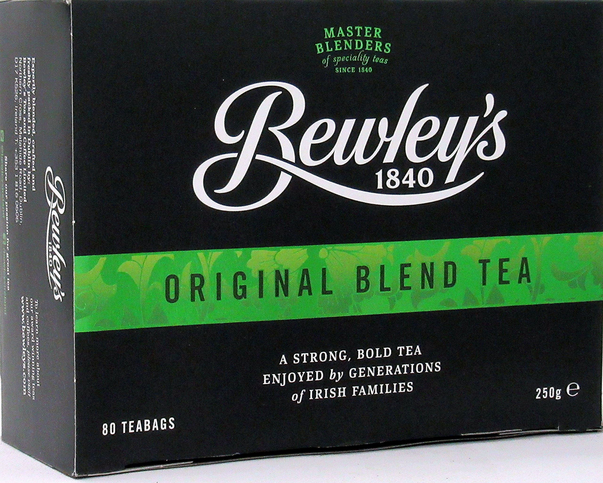 Bewley's Original Blend Tea Bags - 80 Count (8.8 oz) - Premium Irish Breakfast Tea for Morning Energy & Relaxation - Perfect for Home, Office or Gift Giving