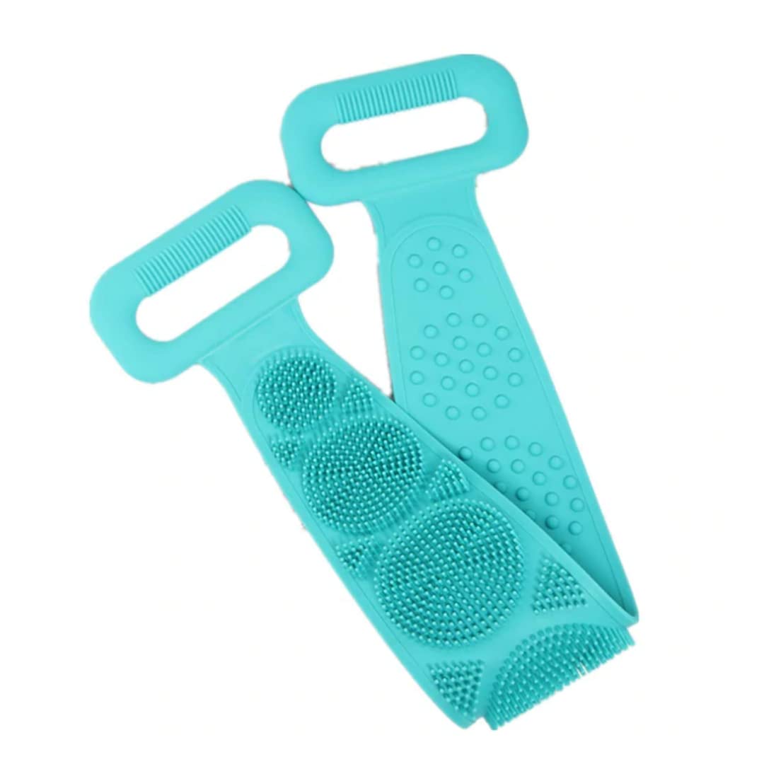 Scholazs Silicone Body Scrubber - Dual-Sided Exfoliating Brush for Deep Skin Cleansing & Massage | Dead Skin Removal Shower Belt | Easy to Clean & Hygienic | Perfect for Spa, Bath & Home Relaxation