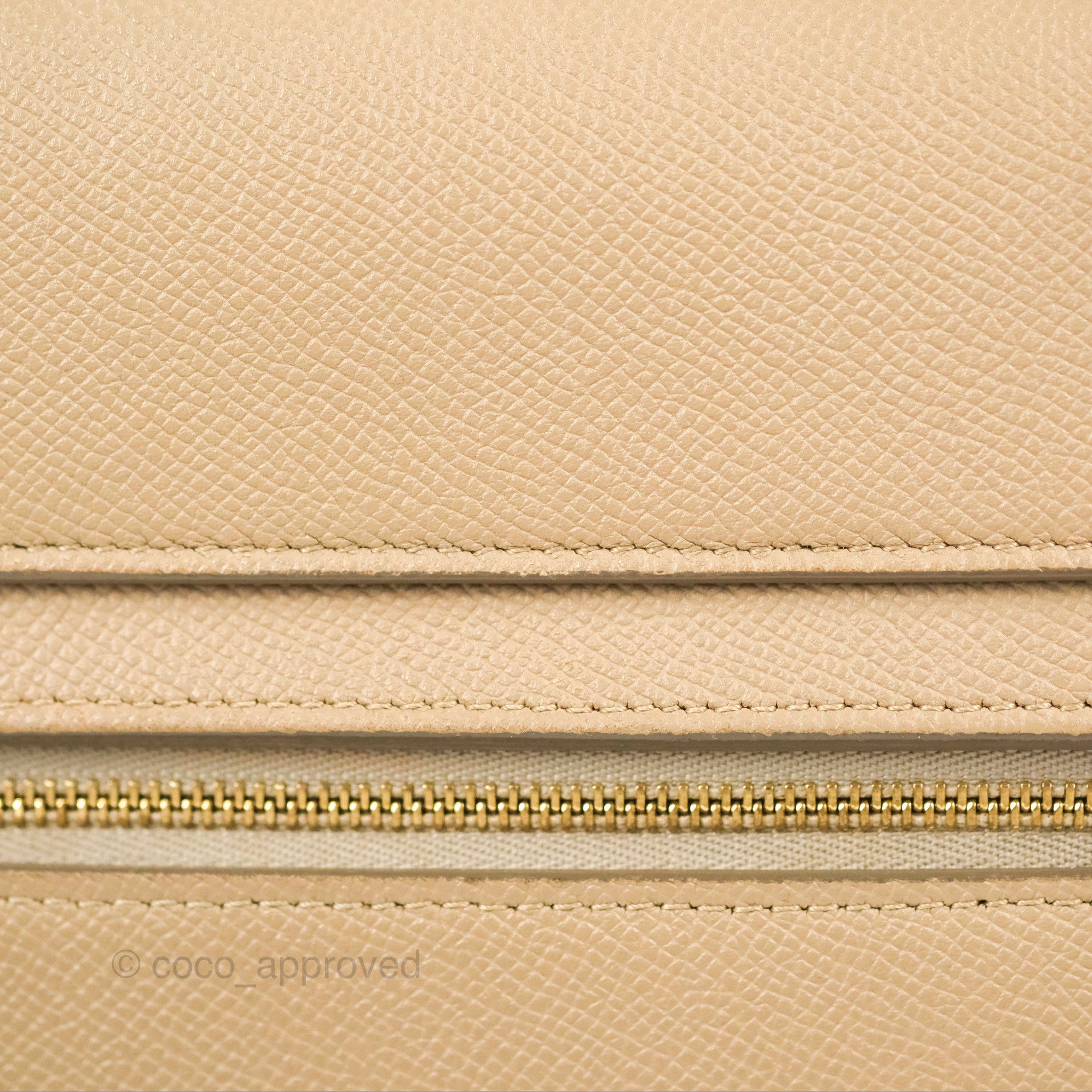 Celine Mini Belt Bag in Light Taupe - Genuine Grained Calfskin Leather with Gold Hardware | Perfect for Everyday Use, Work & Travel
