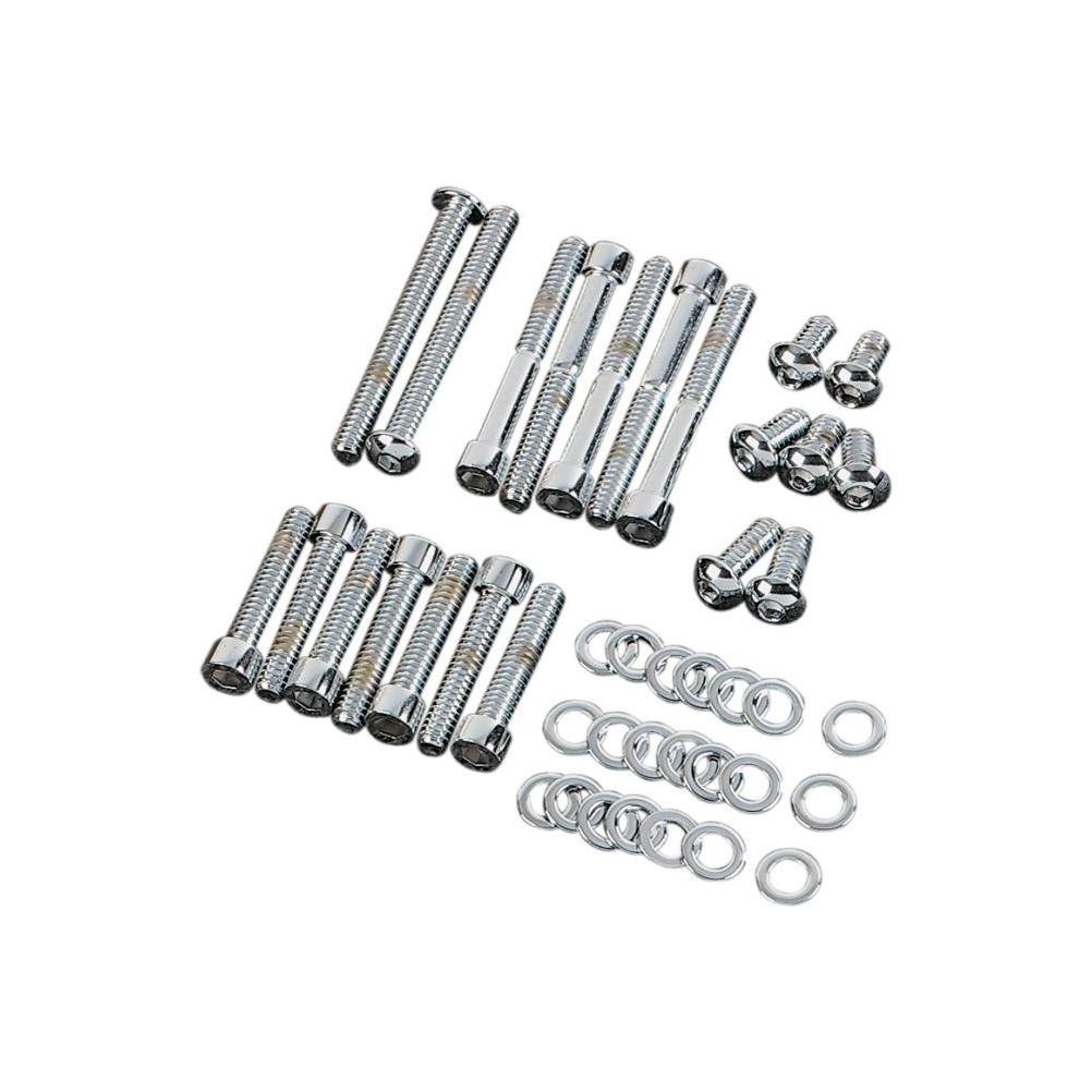 Custom Chrome Motorcycle Hardware Kit for Harley Davidson 2007-2013 Softail Models | Replacement Bolts & Fasteners for Bike Maintenance & Restoration