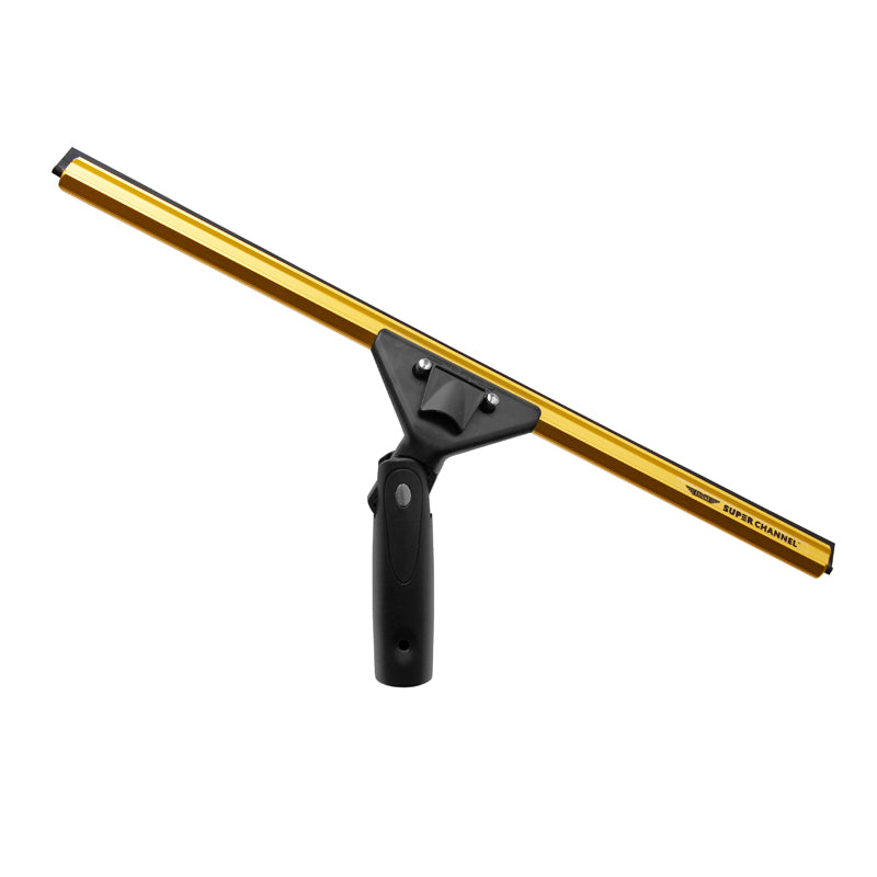 Ettore Pro+ Swivel Super Channel Squeegee Complete - Professional Window Cleaning Tool for Home & Commercial Use - Perfect for Glass, Mirrors, and Shower Doors