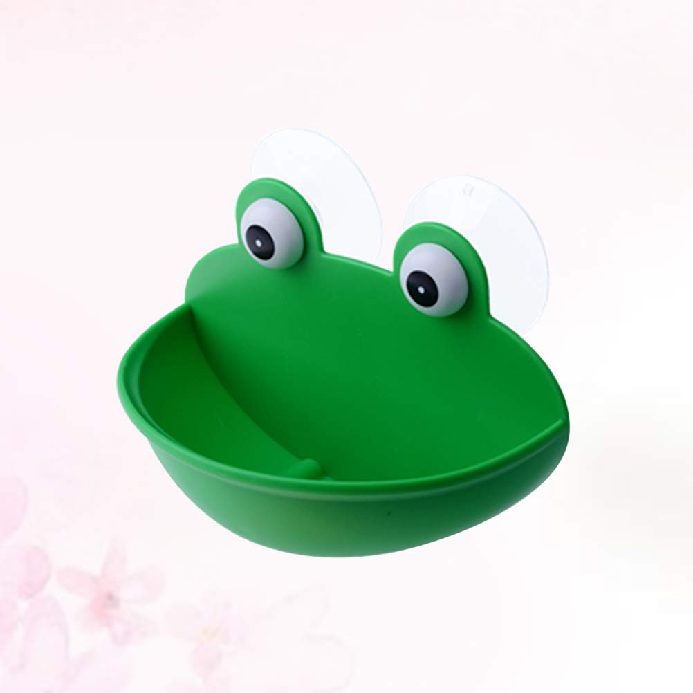 Wall Mount Soap Dish with Suction Cup - Cabilock Frog Shaped Soap Holder for Bathroom, Kitchen Sink | Durable Vacuum Container for Bar Soap Storage (Perfect for Showers, Vanities & Wet Areas)