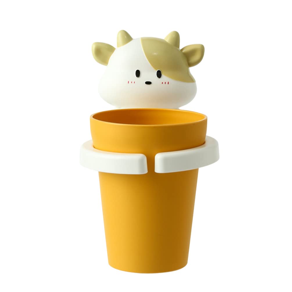 Cartoon Cow Toothbrush Holder & Gargle Cup - Bathroom Organizer for Toothbrushes | Cute Animal-Themed Toothbrush Stand for Kids & Adults | Perfect for Bathroom Countertop, Sink, or Travel Use