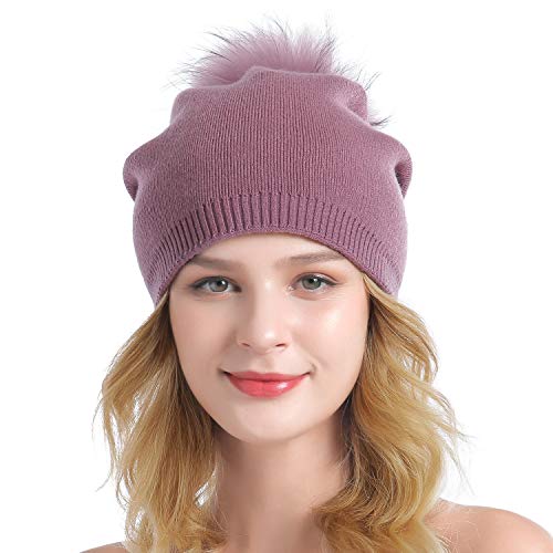 Luxury Cashmere Knit Wool Beanie for Men & Women - Soft Winter Warm Hat for Cold Weather - Perfect for Skiing, Hiking, and Outdoor Activities