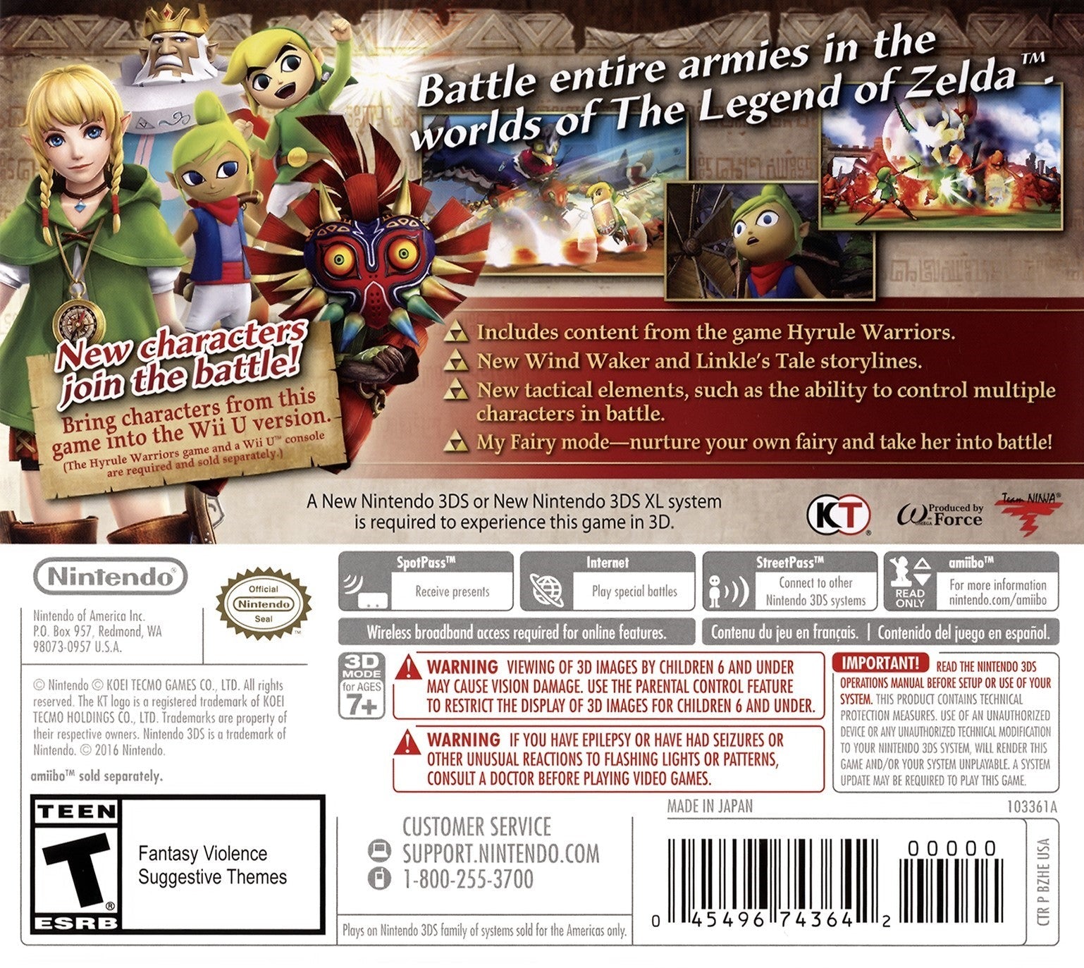 Hyrule Warriors: Legends - Nintendo 3DS Action Adventure Game | Legend of Zelda Spin-off | Perfect for Travel & Commute Gaming