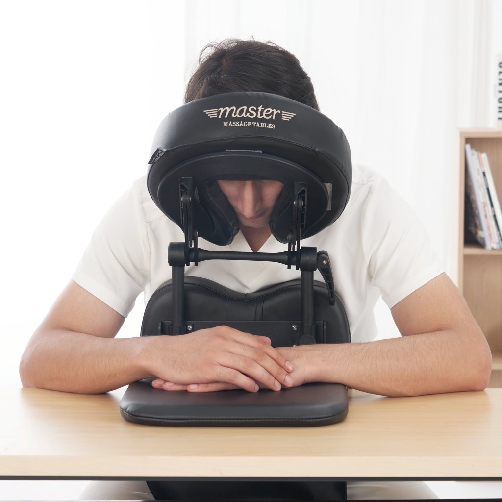 Foldable Adjustable Desktop Massage Kit - Portable Neck & Shoulder Massager for Office, Home & Travel - Ideal for Eye Surgery Recovery & Stress Relief