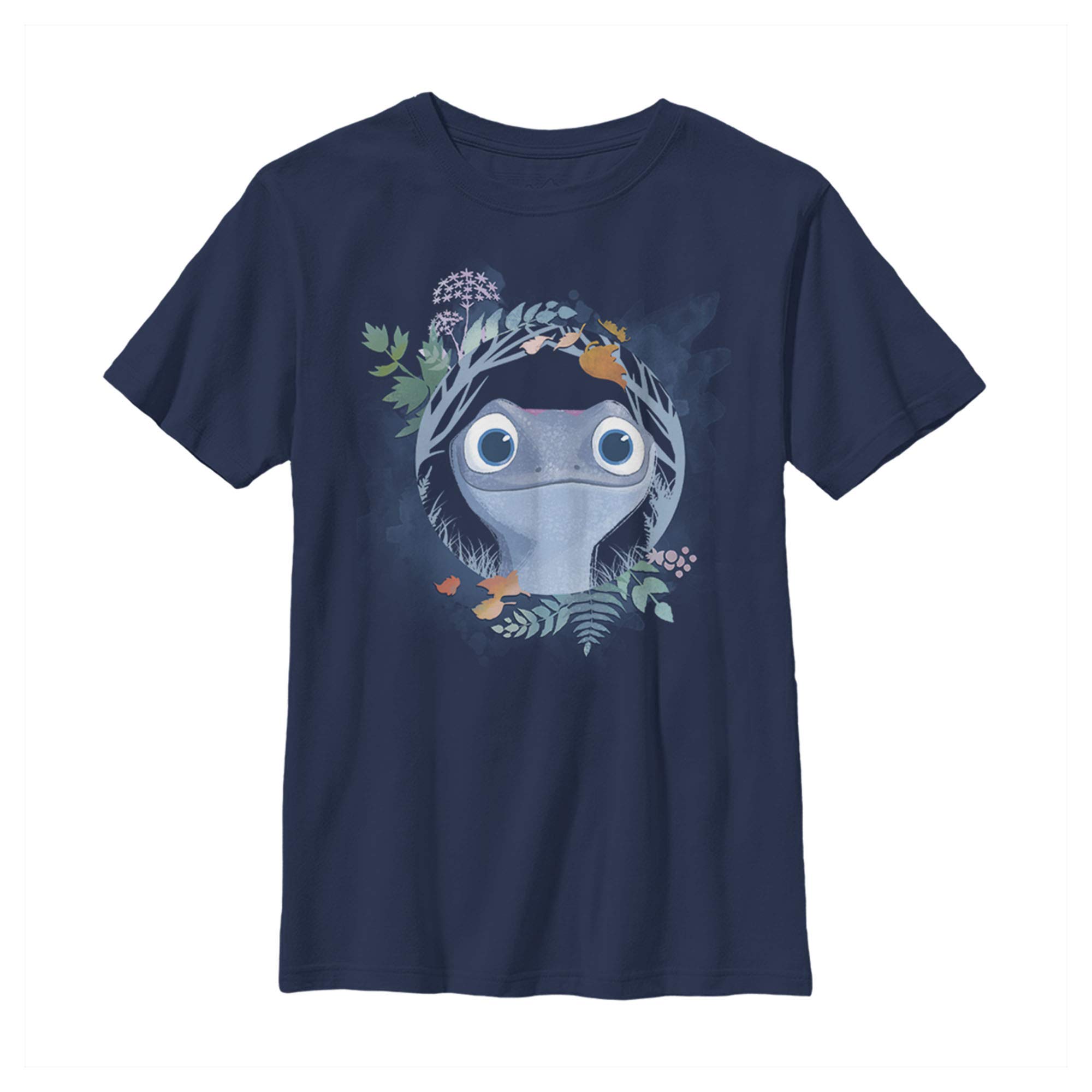 Boys Frozen 2 Bruni The Salamander Watercolor Portrait T-Shirt | Disney Character Graphic Tee | Casual Kids Outfit for School & Play