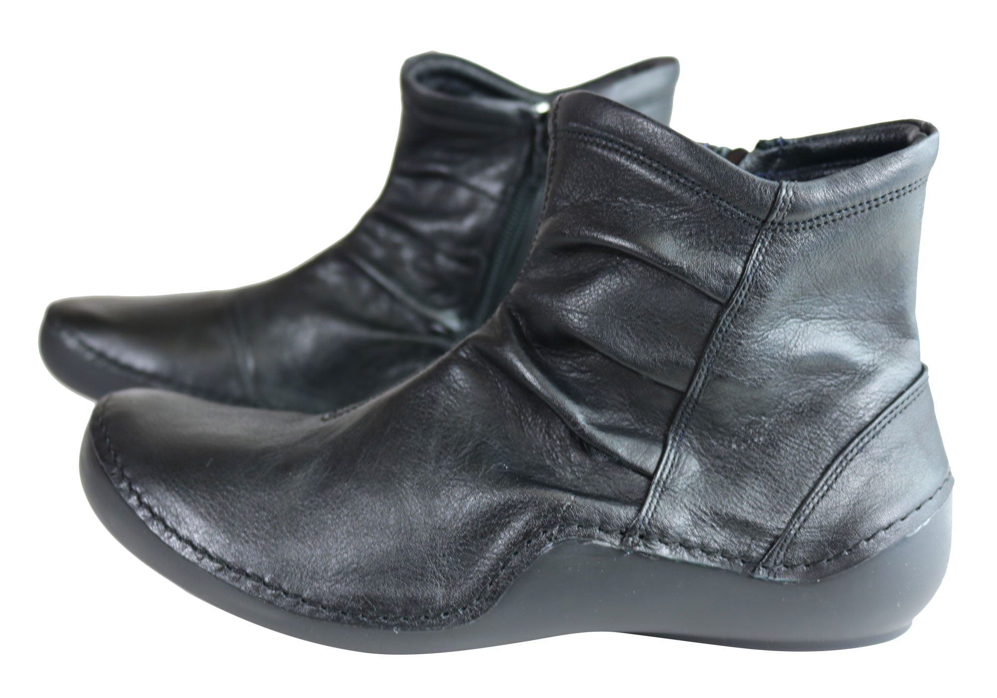 Orizonte Cidar Women's Comfortable Soft Leather Ankle Boots - European Style Fashion Shoes for Casual Wear & Outdoor Walking
