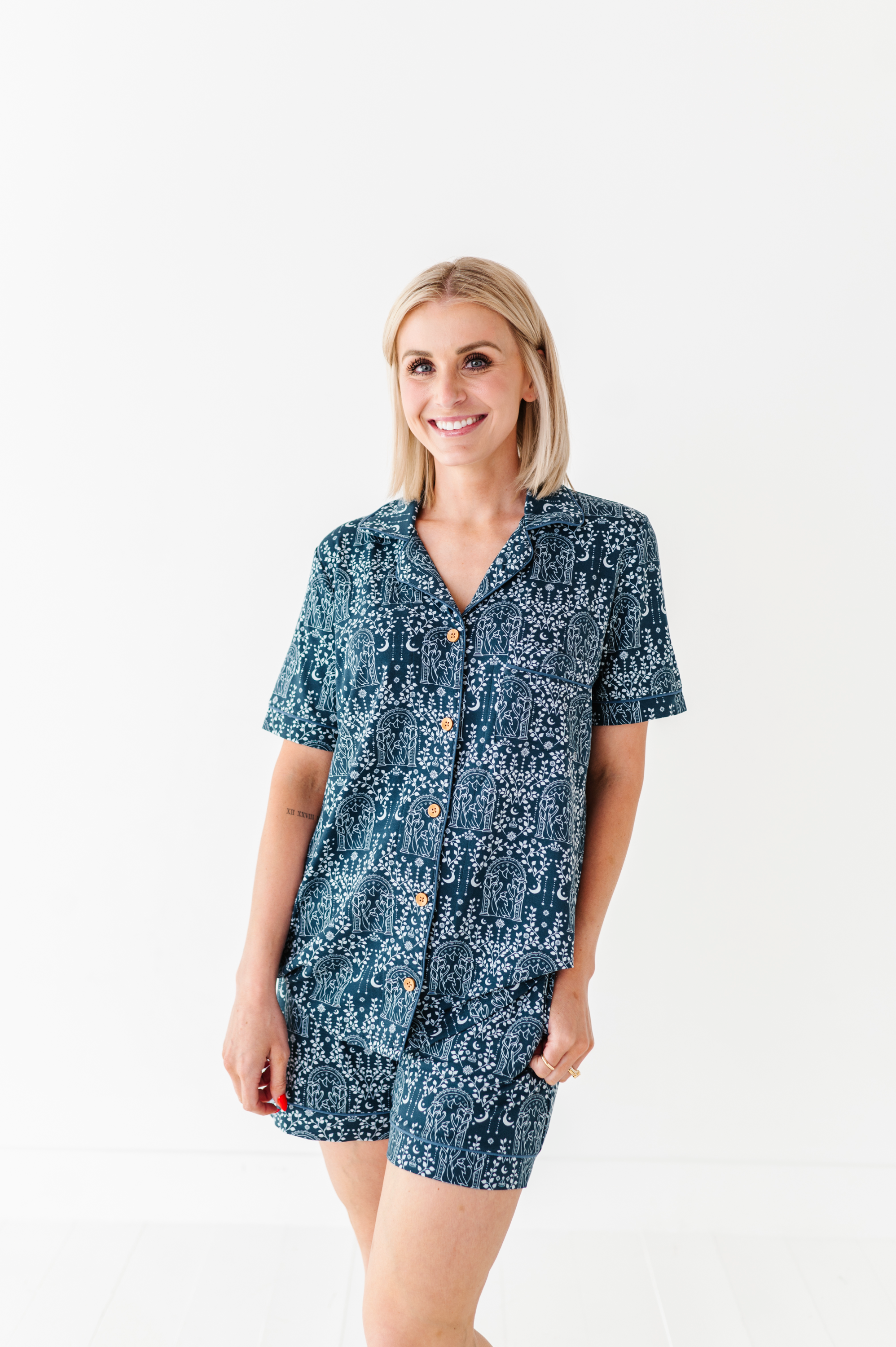The Lord of the Rings™ Doors of Durin Relaxed Fit Short Sleeve PJ Set - Cozy Sleepwear for LOTR Fans & Movie Nights